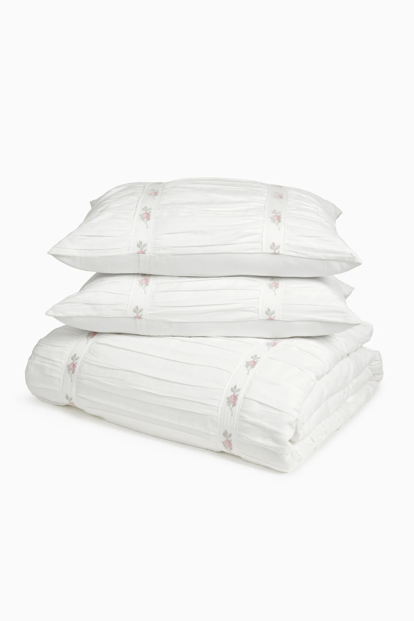 Forever In Love Embroidered Duvet Cover + Sham Set