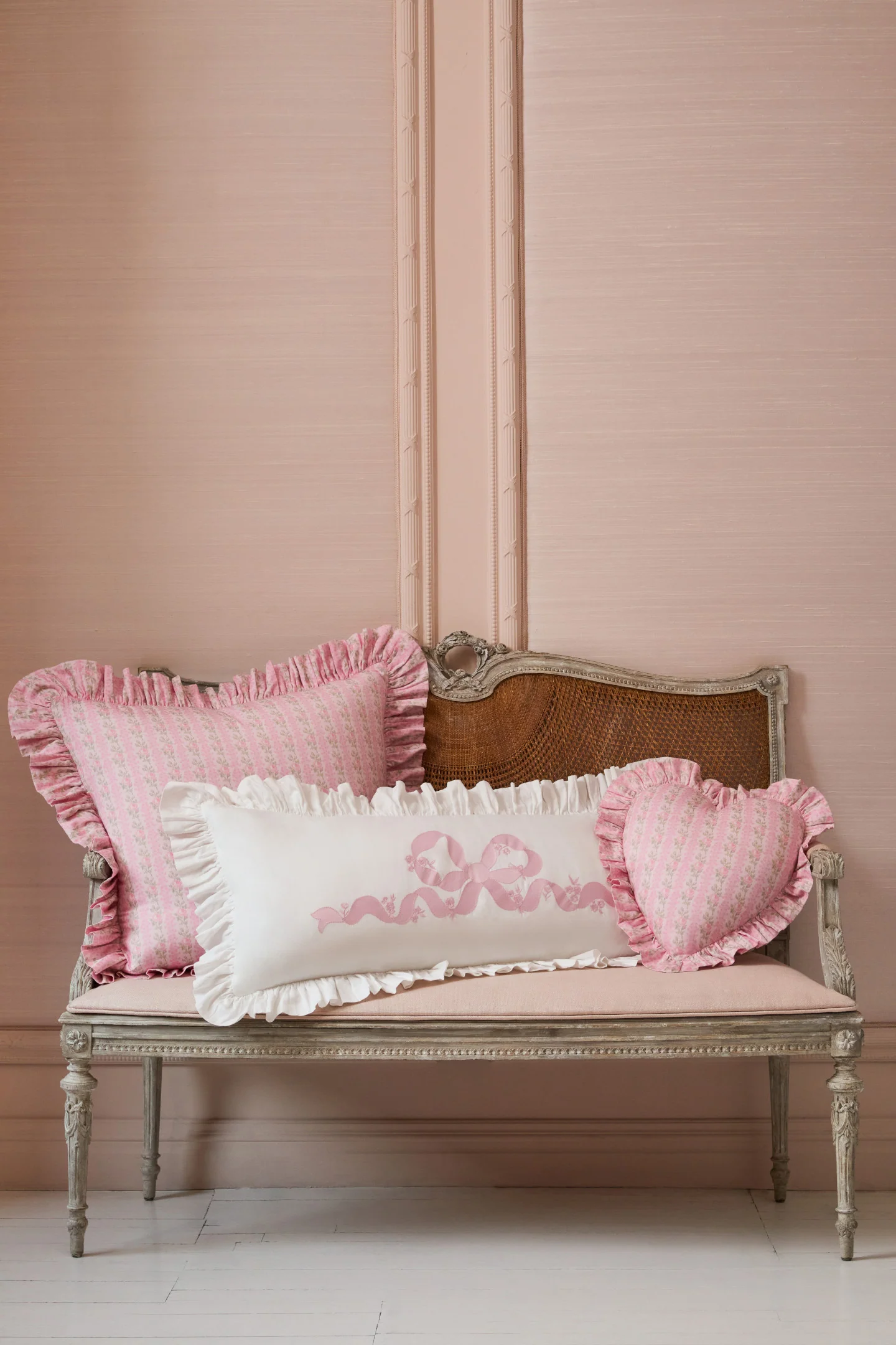 Forever In Love Ruffled Lumbar Pillow