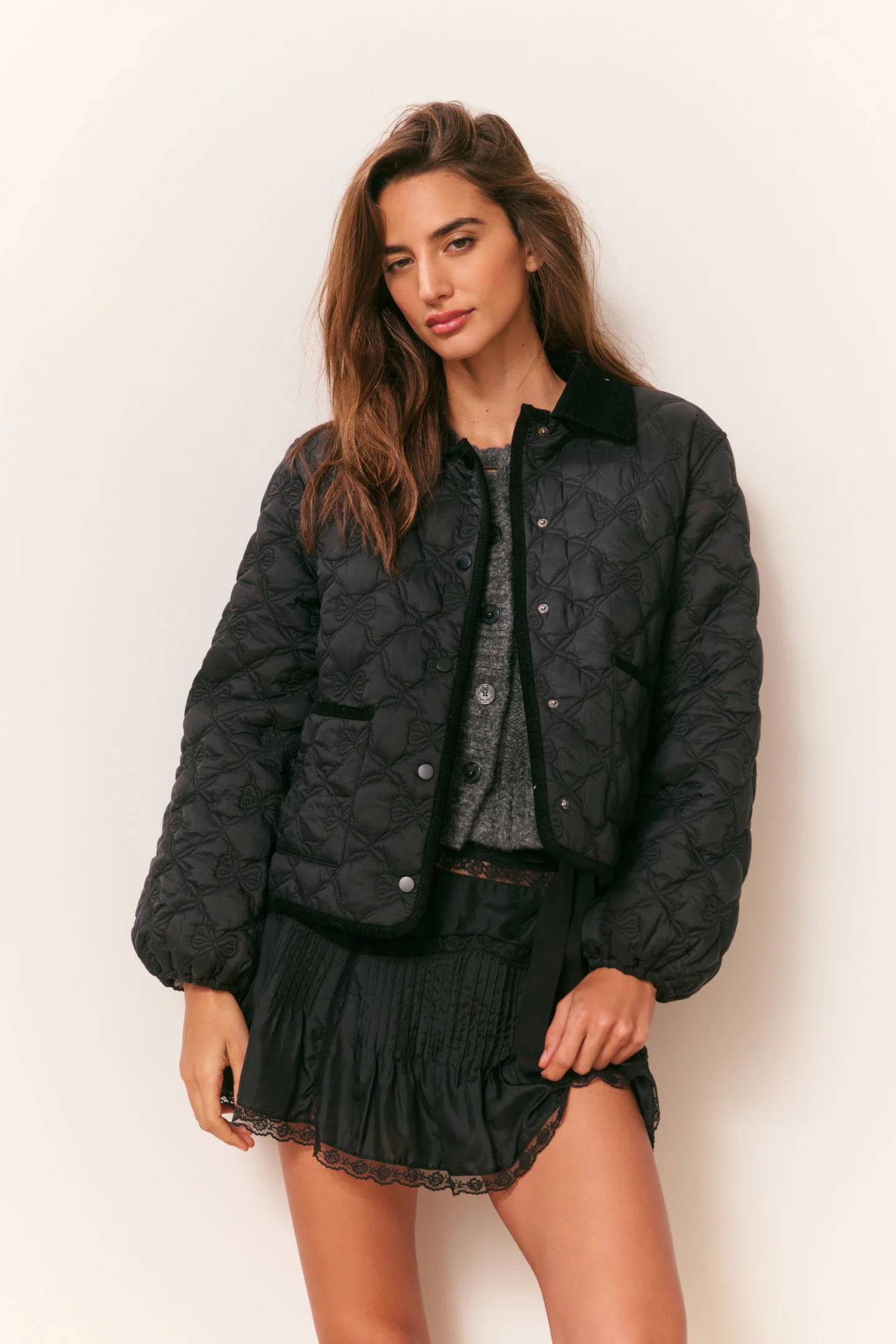 Quinlette Quilted Bow Jacket