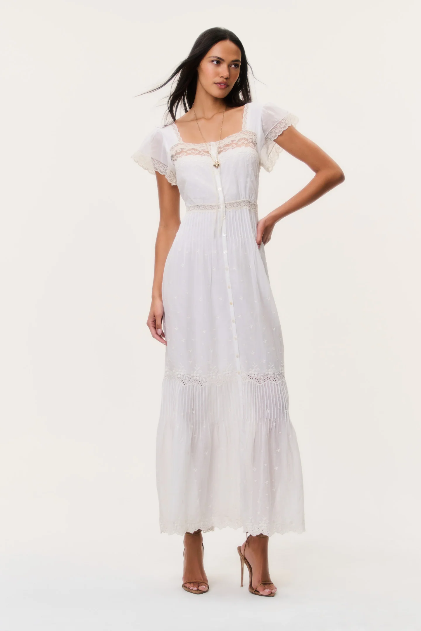 Georgine Cotton Lace Maxi Dress