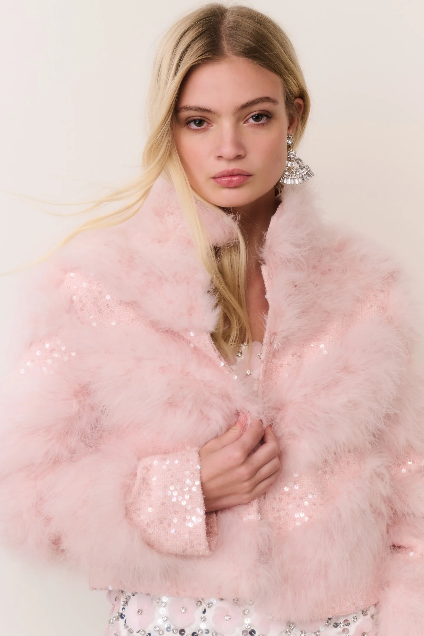 Curran Feather & Sequin Jacket