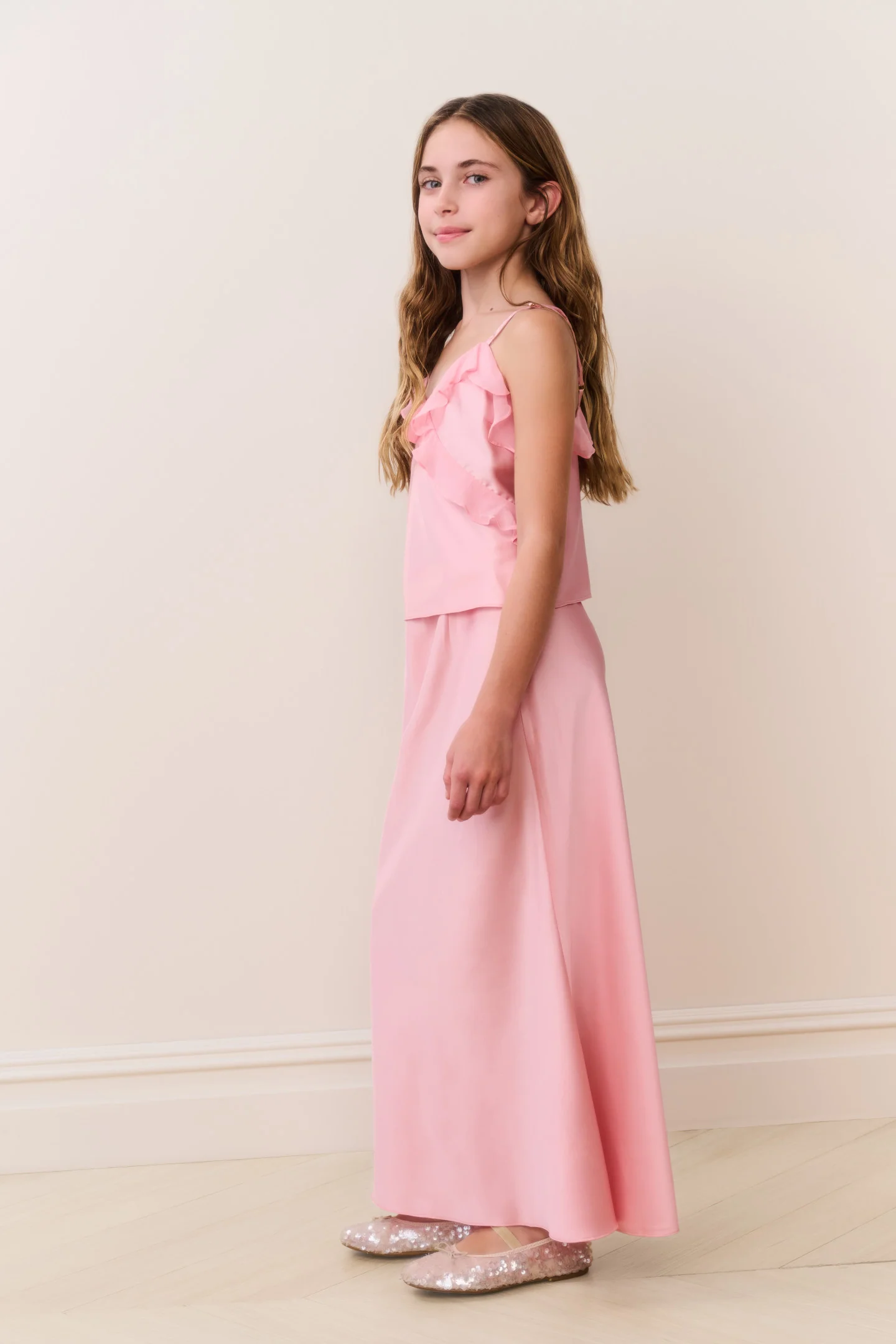Tween Thyme Charmeuse Maxi Skirt
