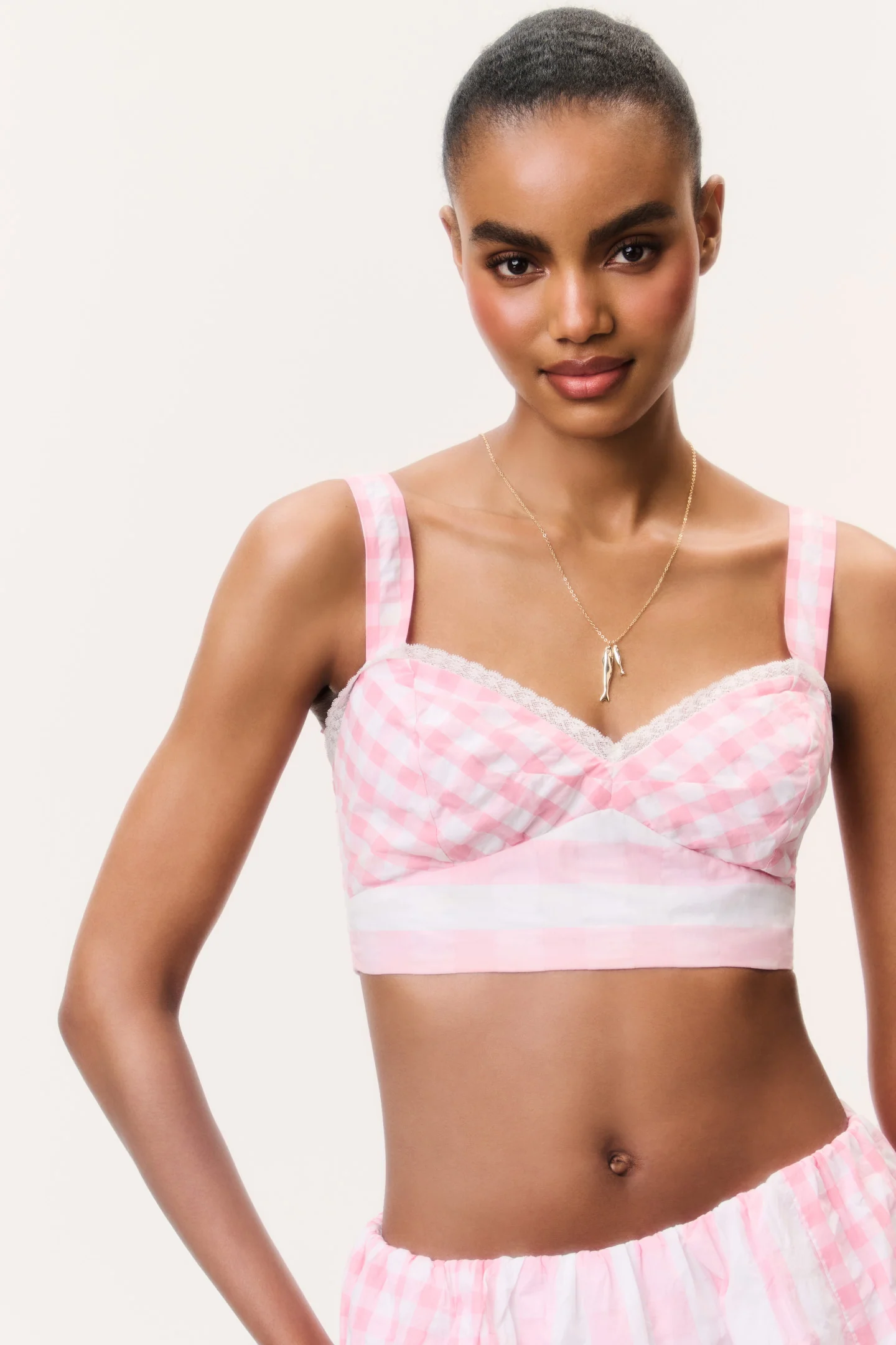 Ricky Seersucker Bralette Top Ricky Seersucker Bralette Top