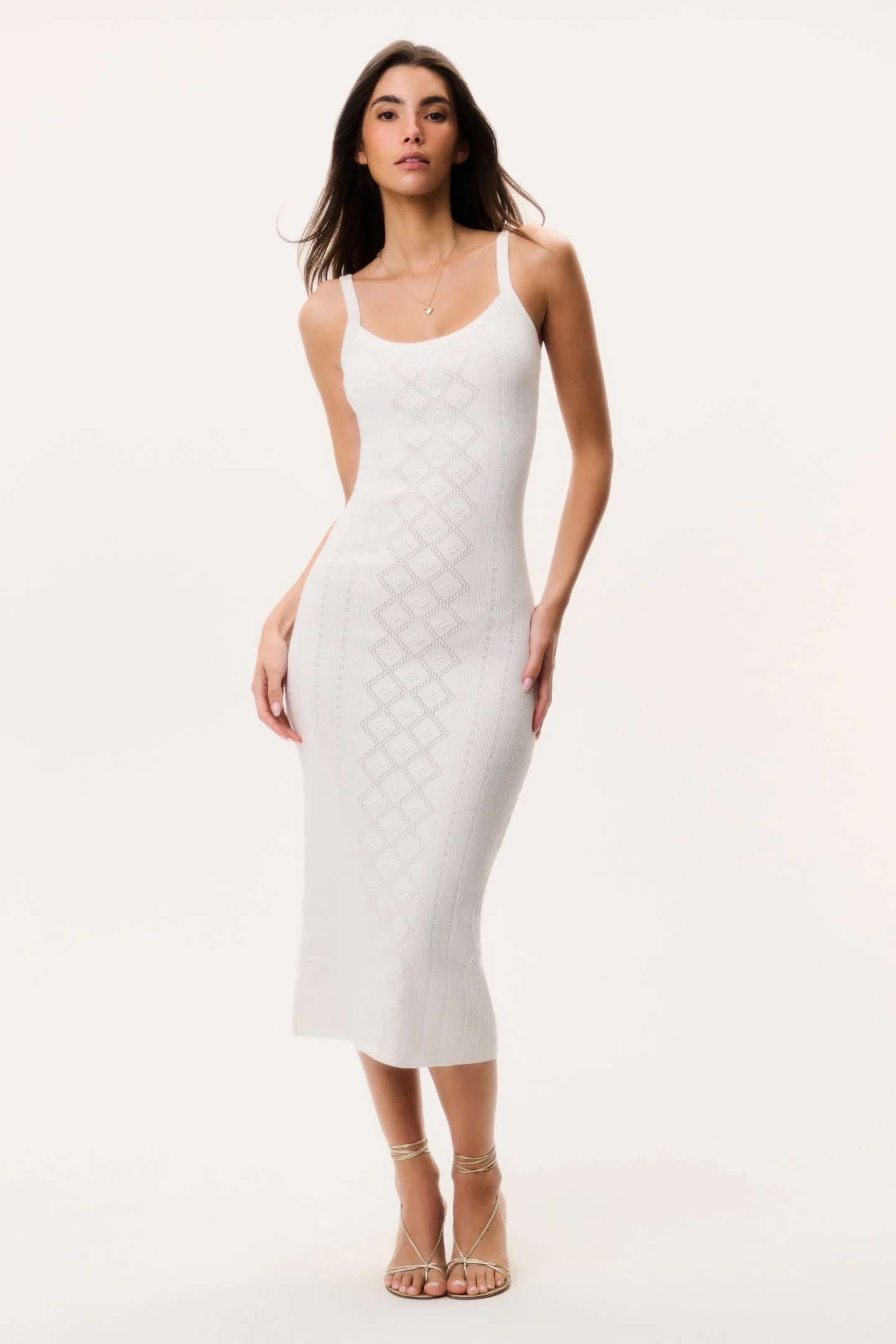 Opalina Cotton Pointelle Midi Dress Opalina Cotton Pointelle Midi Dress