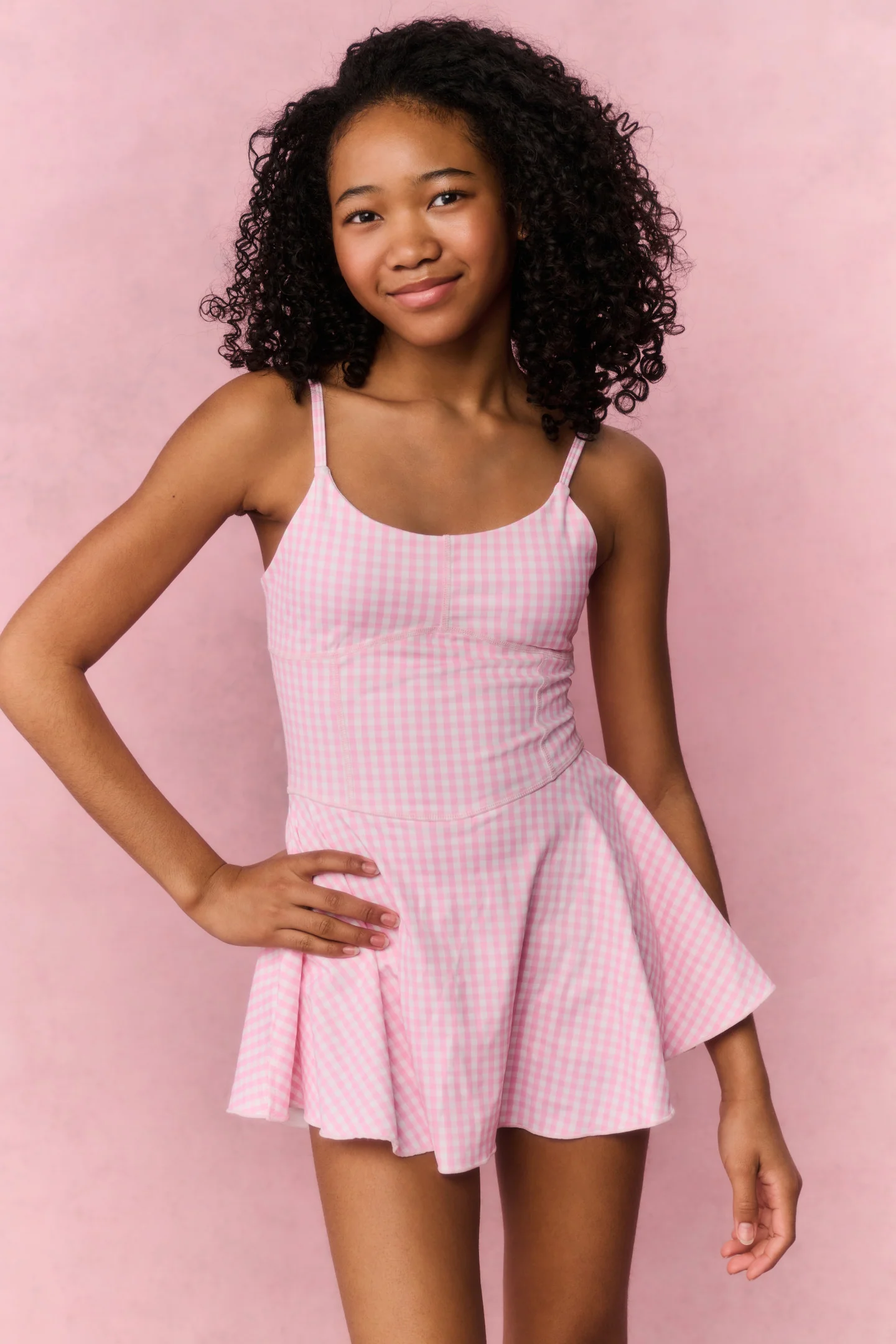 Tween Gingham Kishori Active Dress