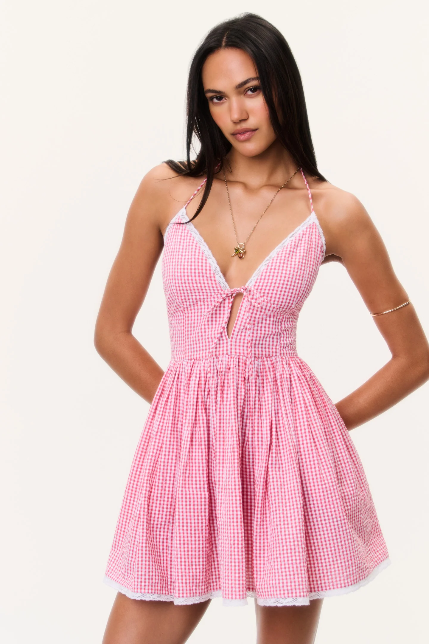 Khloe Cotton Gingham Mini Dress Khloe Cotton Gingham Mini Dress