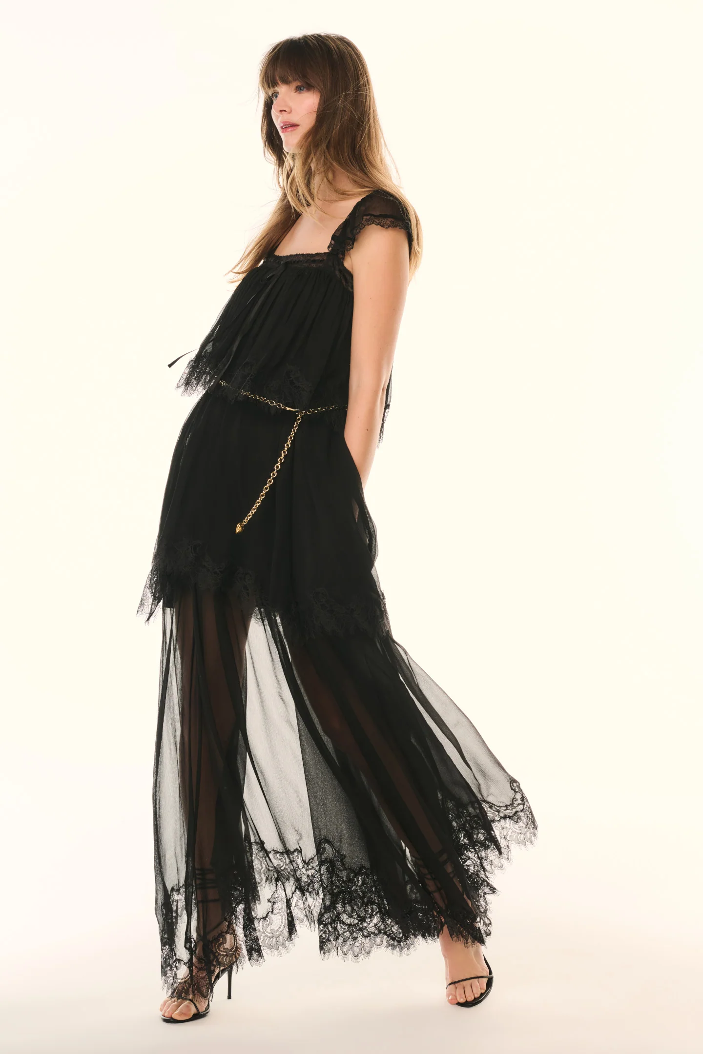 Maralee Silk Chiffon Maxi Dress
