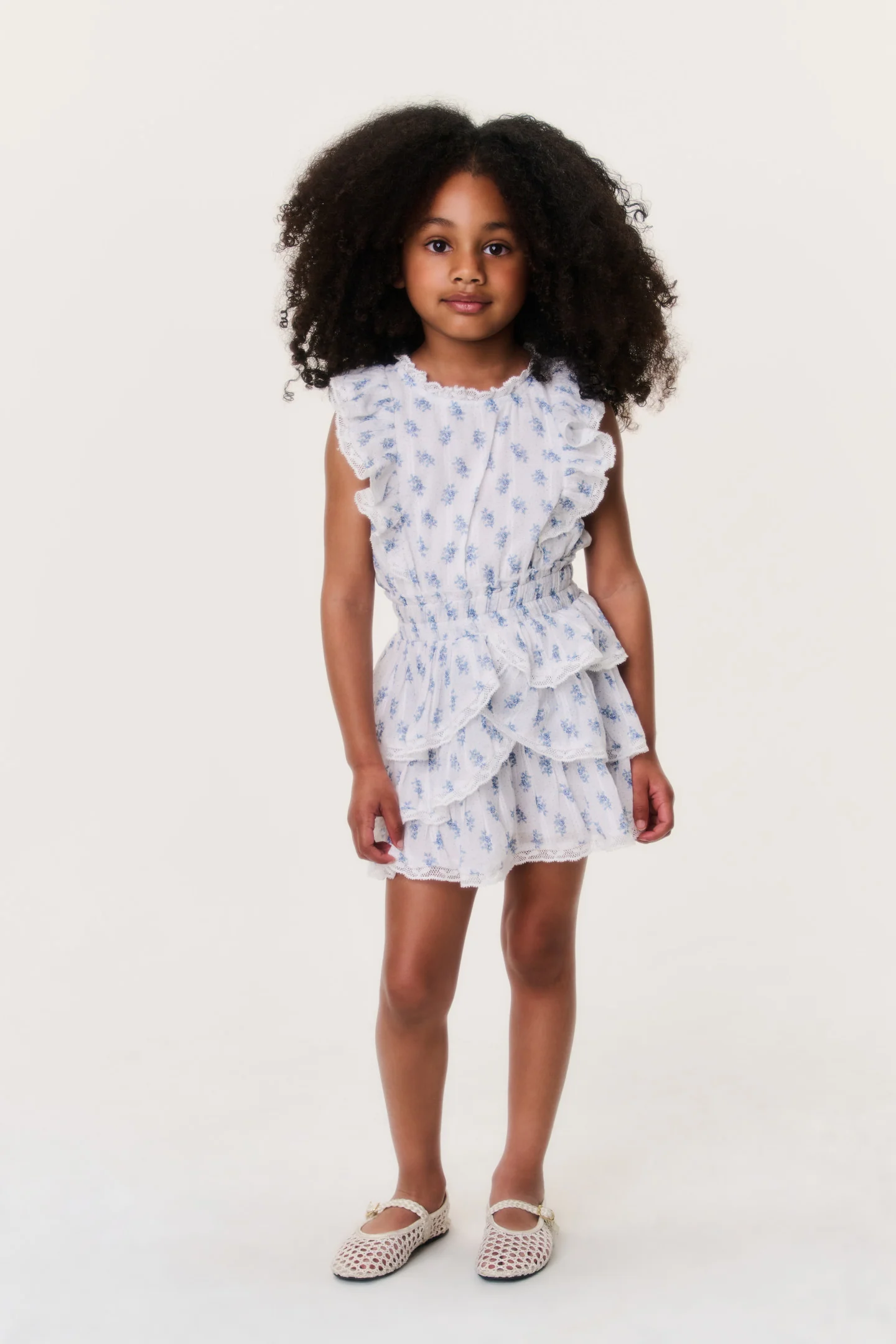 Little Girls Indigo Cloud Decker Dress