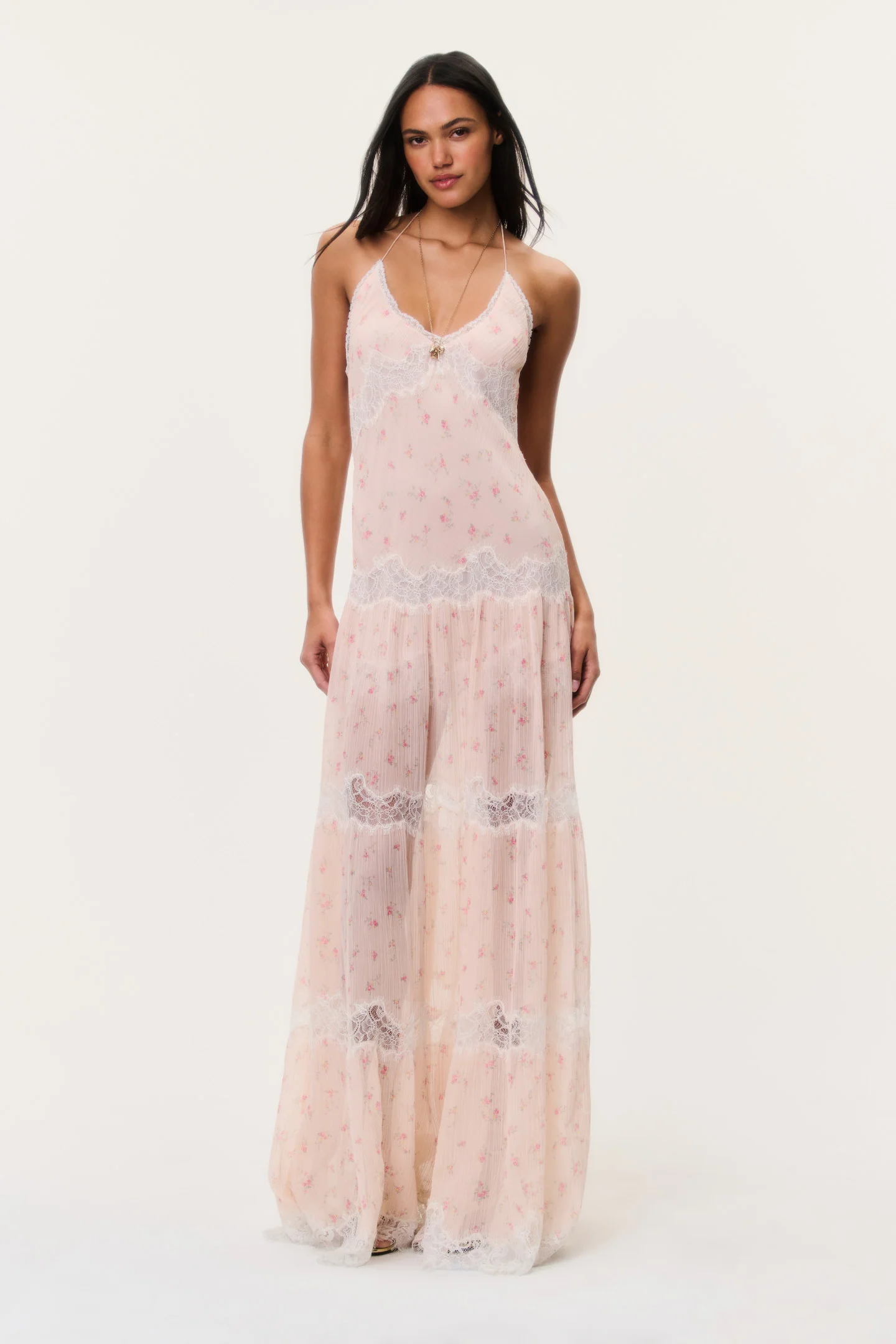 Kieva Floral Cotton-Silk Maxi Dress