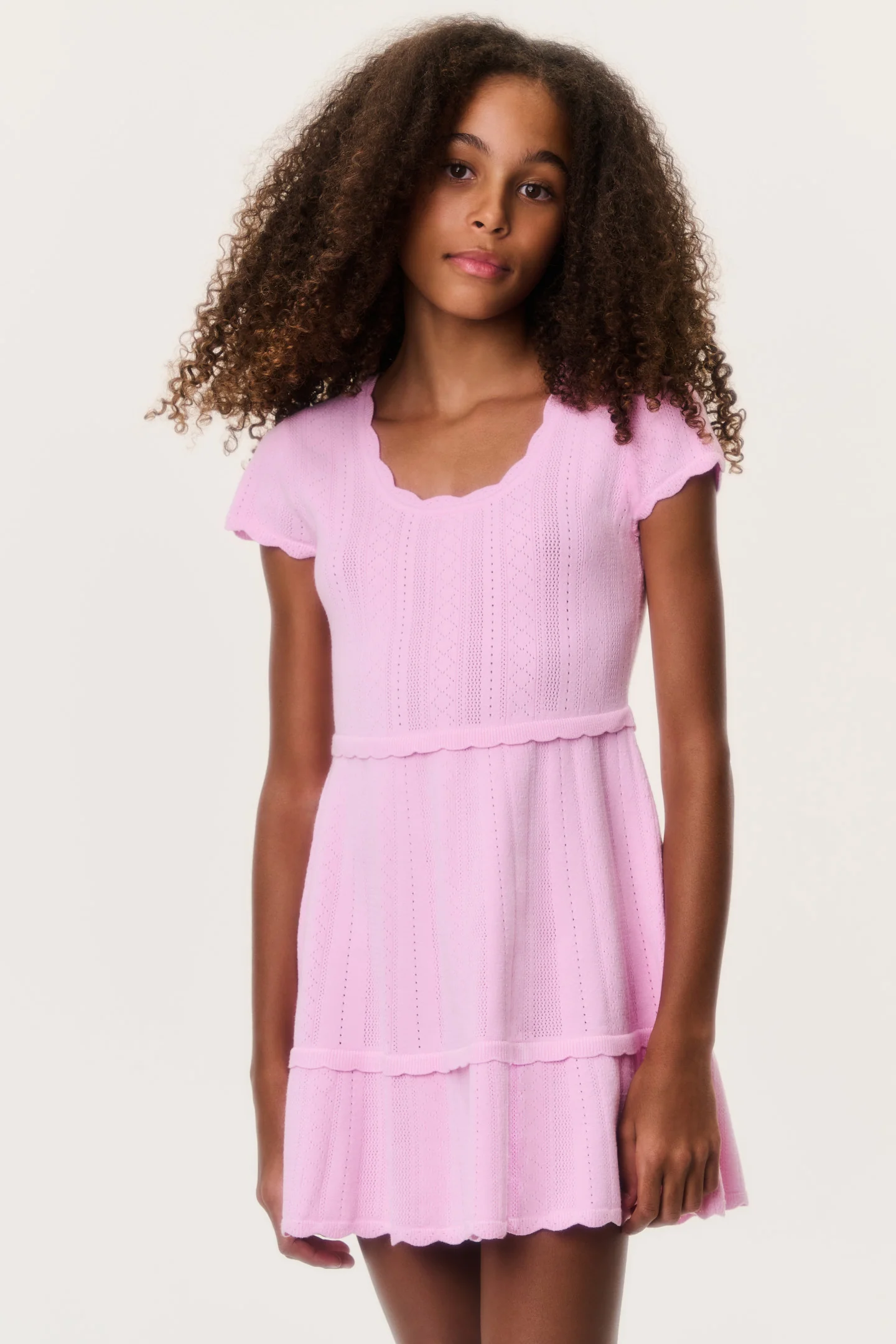 Tween Stretch Pointelle Jovie Dress