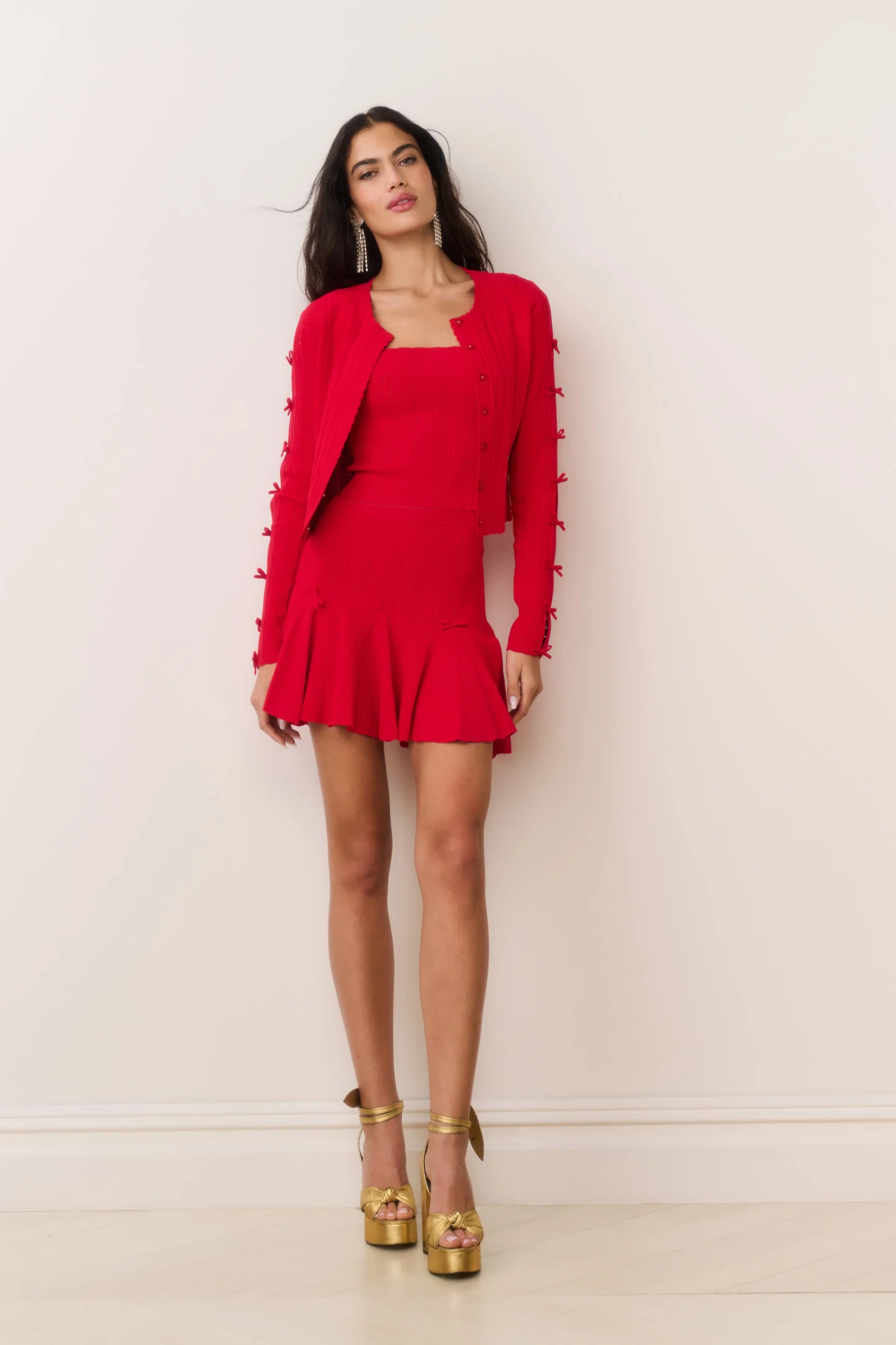 Zoriah Rib Pointelle Knit Cardigan