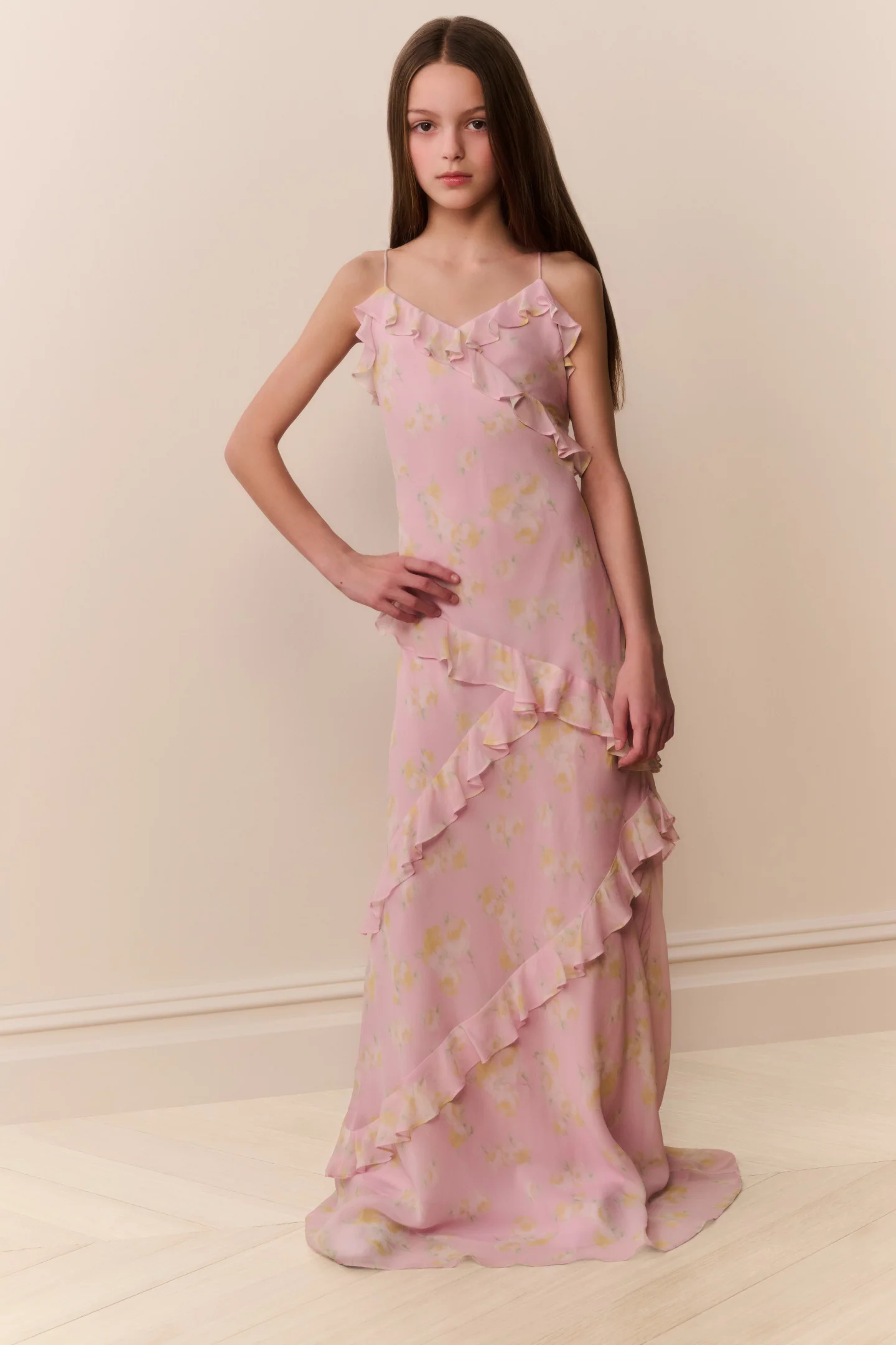 Tween Rialto Floral Chiffon Dress