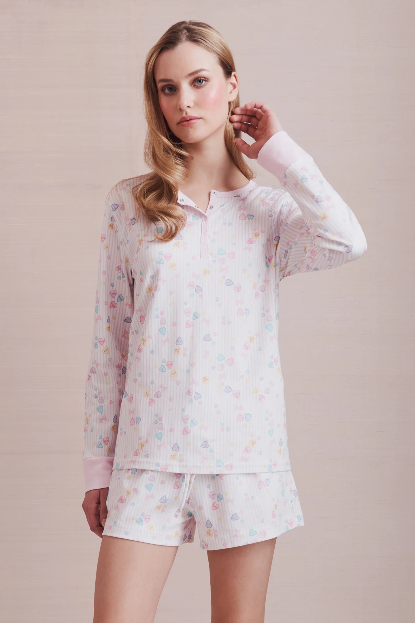 LoveShackFancy x Roller Rabbit Heart Stripe Hunter Pajama