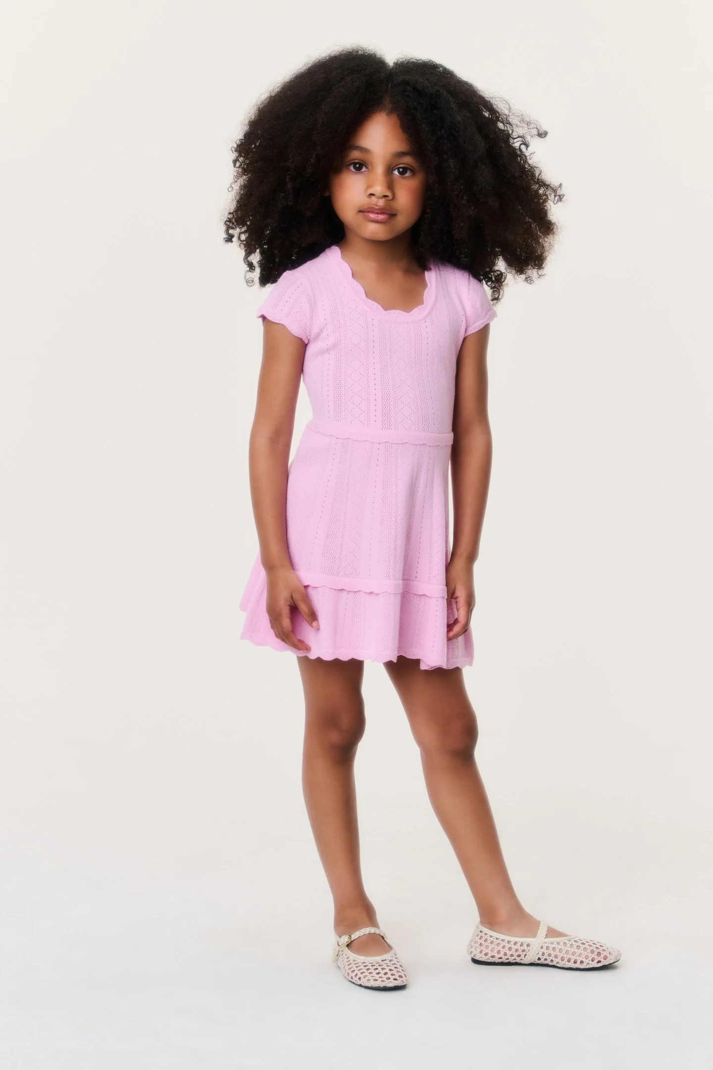 Little Girls Stretch Pointelle Jovie Dress