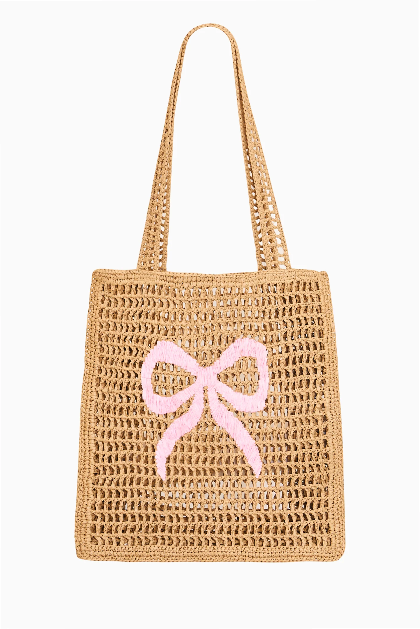Seaside Straw Bow Beach Bag