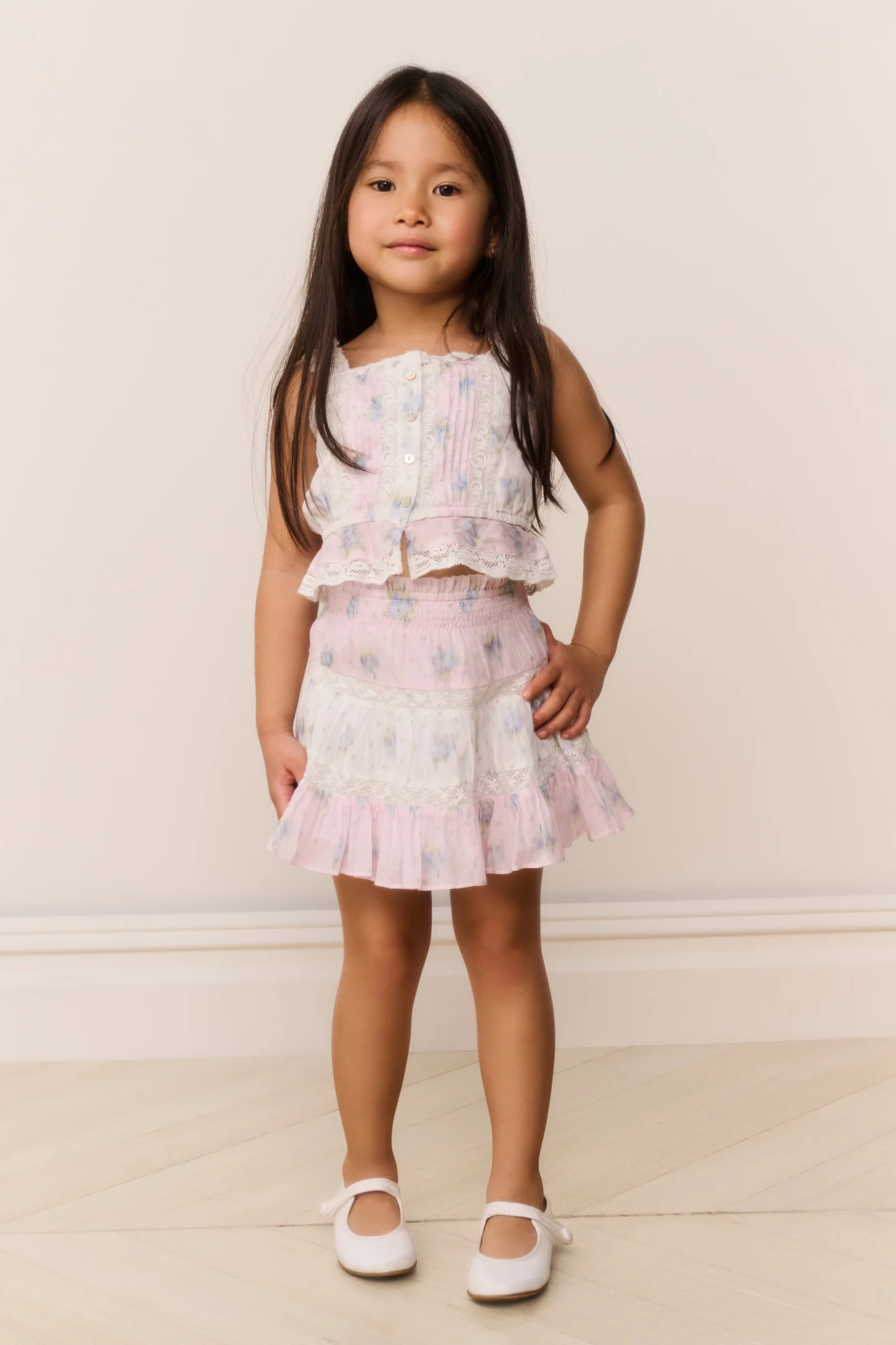 Little Girls Raf Mixed Print Skirt Little Girls Raf Mixed Print Skirt