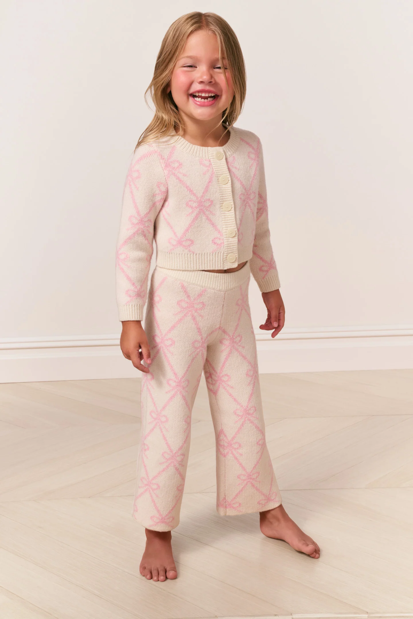 Girls Kisa Knit Bow Pants