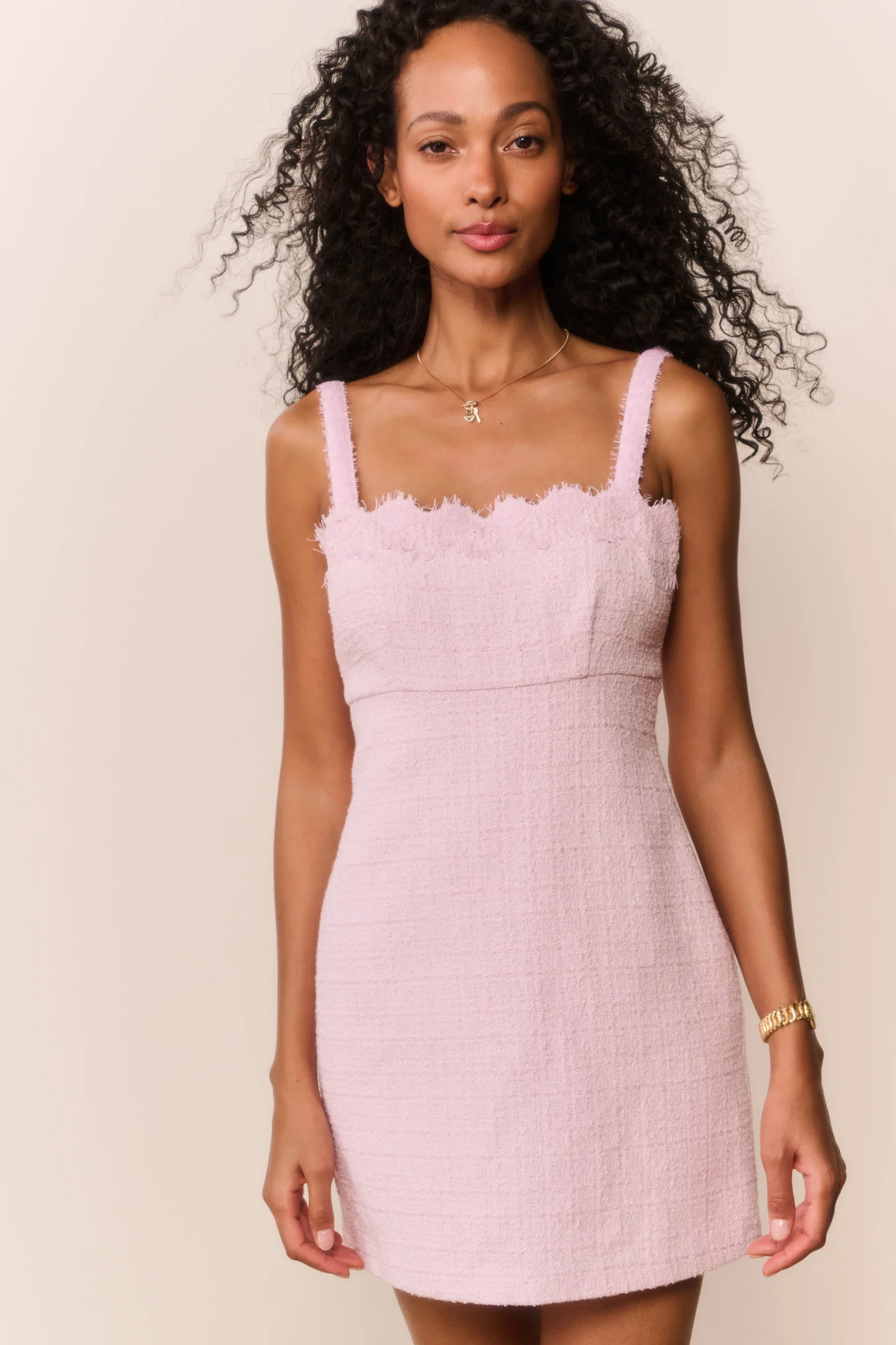 Willamina Lace Tweed Mini Dress
