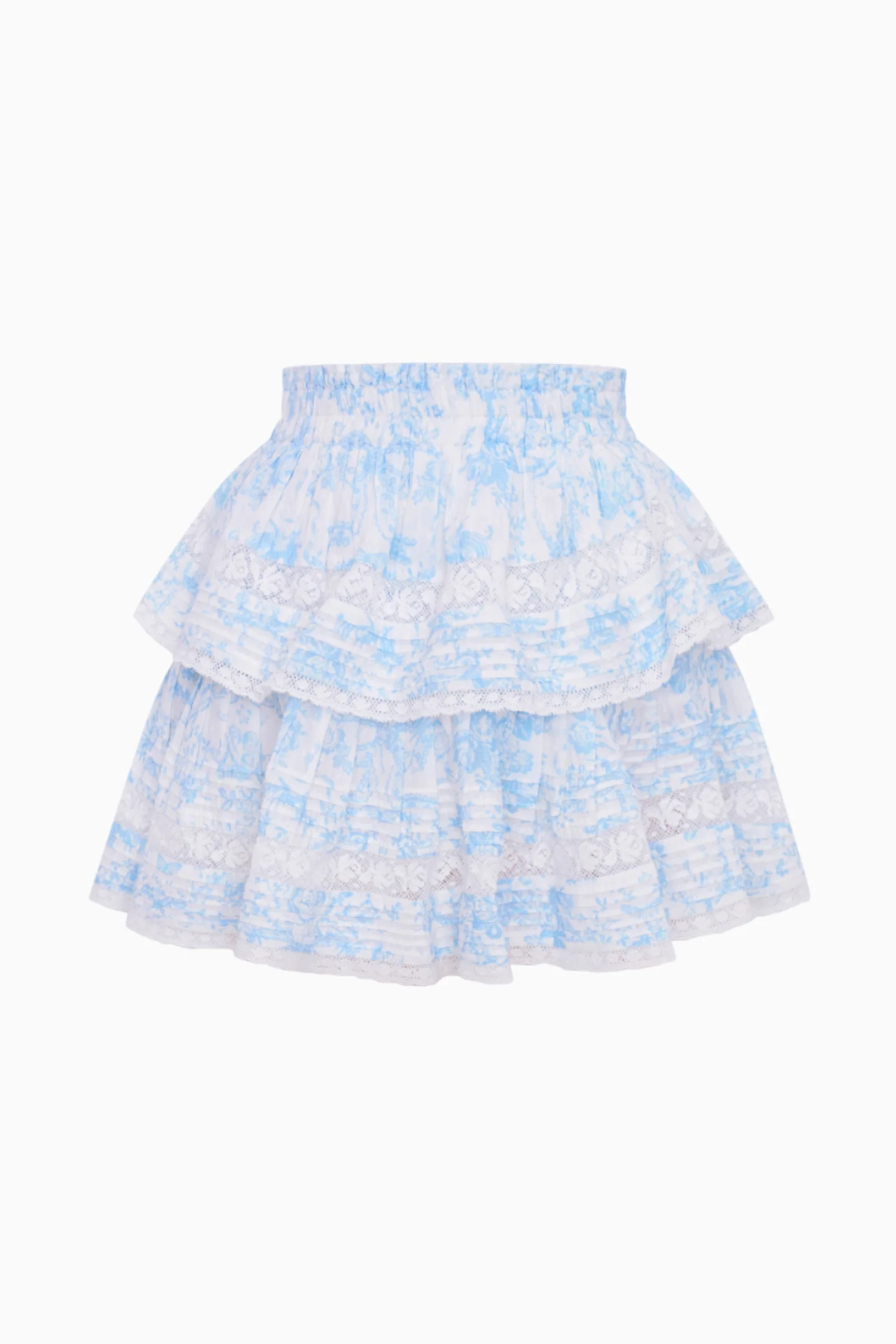 Ruffle Mini Toile Print Skirt