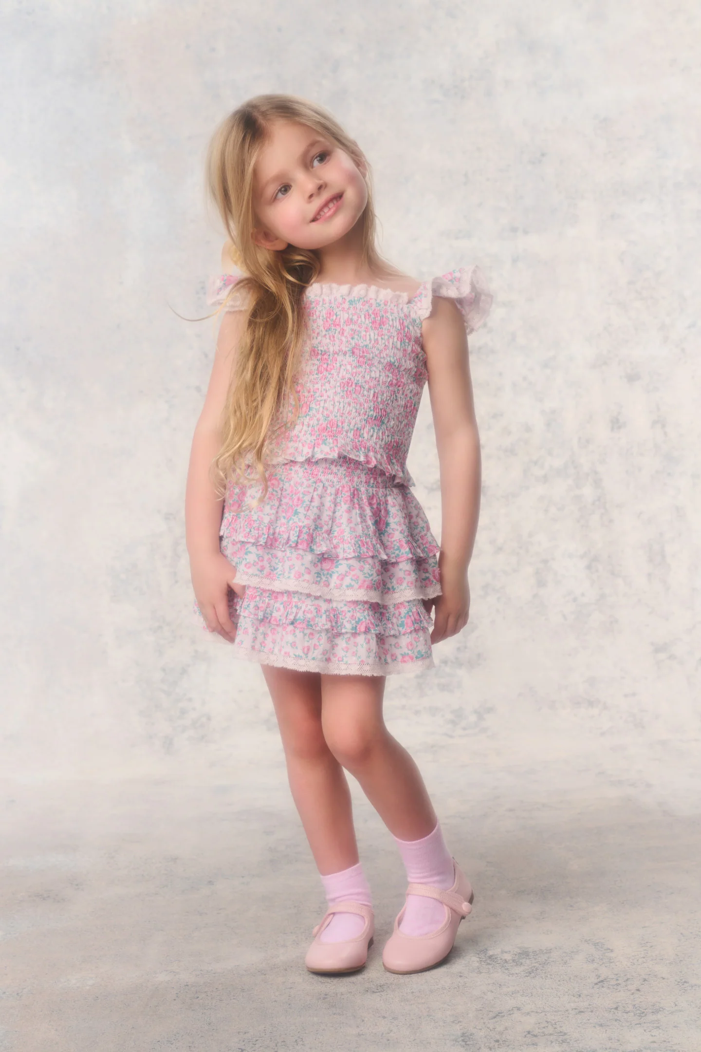 Little Girls Re-Edition Caspia Floral Top