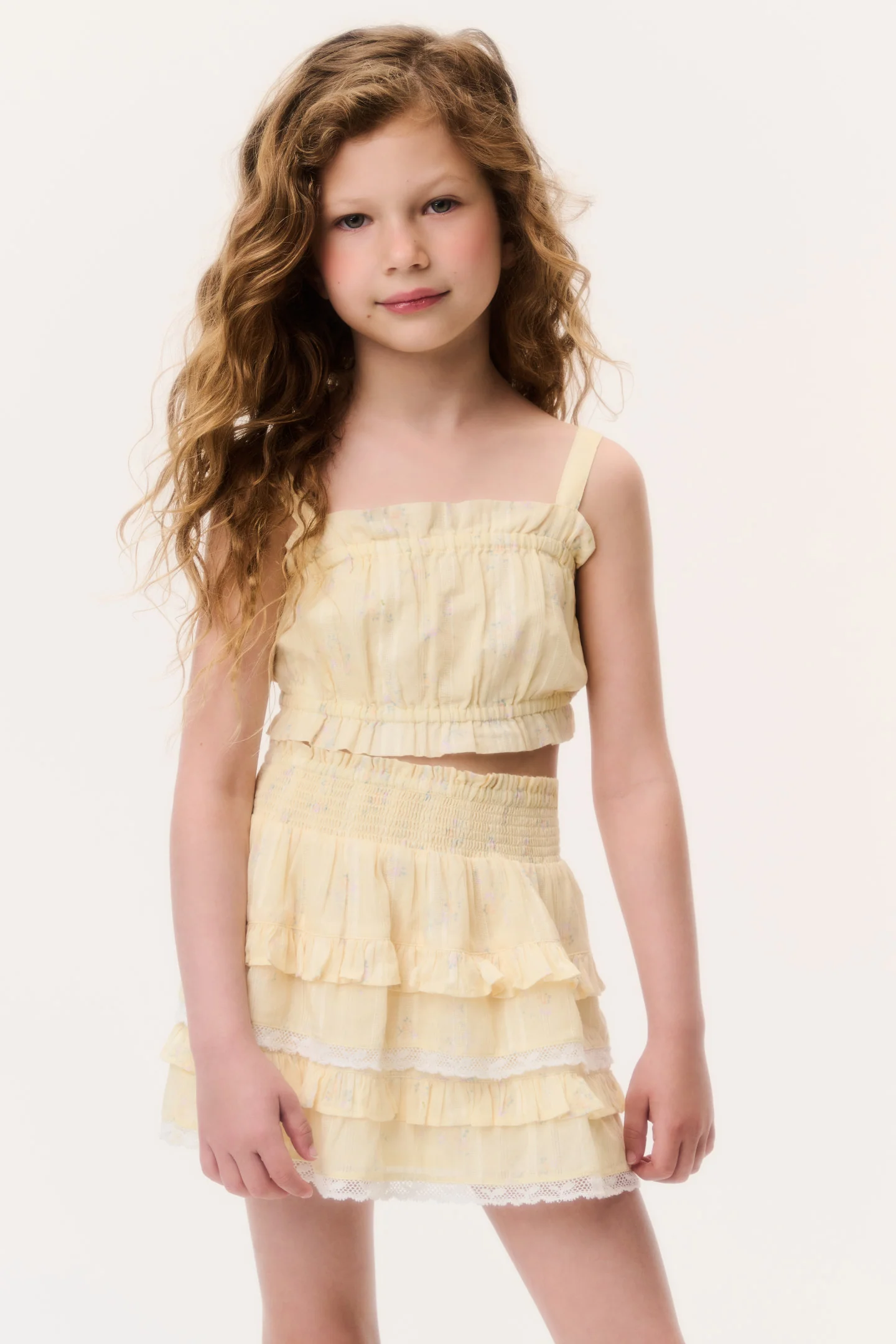 Little Girls Ditsy Floral Ken Top