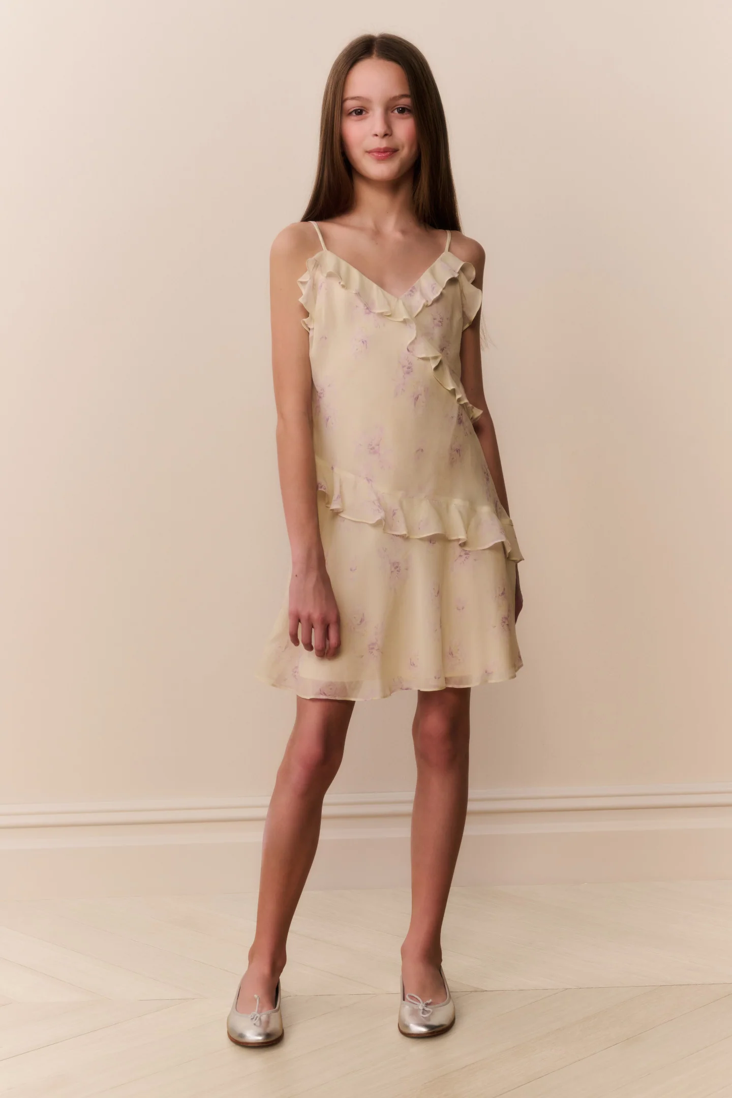 Tween Lomina Floral Chiffon Dress
