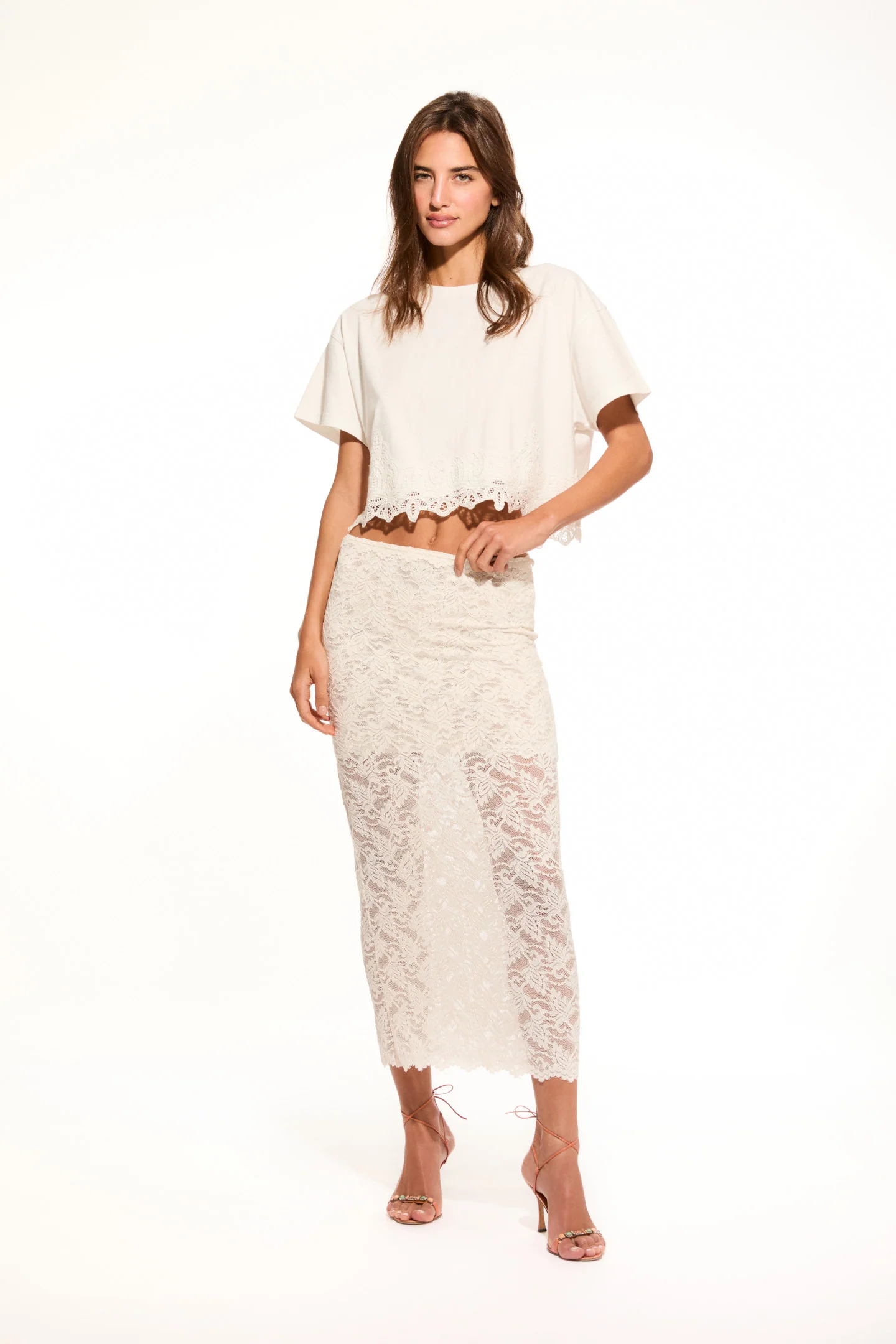 Clooney Stretch Lace Maxi Skirt