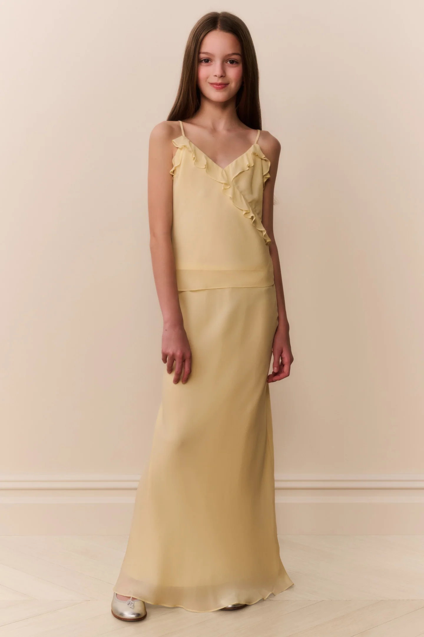 Tween Kalea Chiffon Ruffle Top