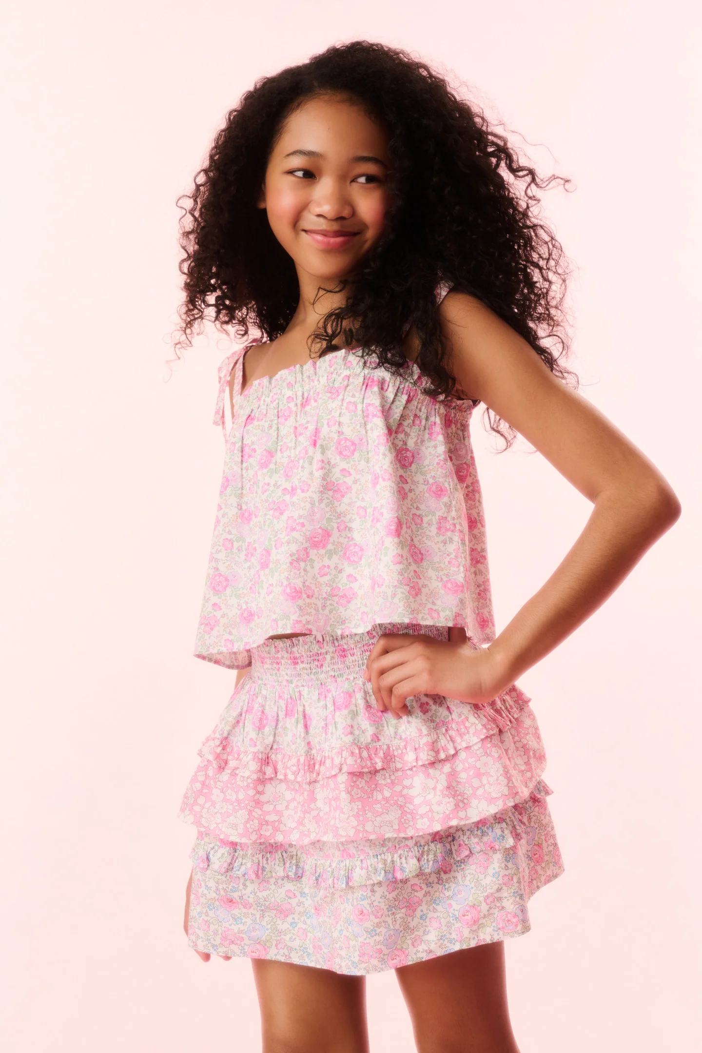 Girls Fiorella Liberty Fabric Top