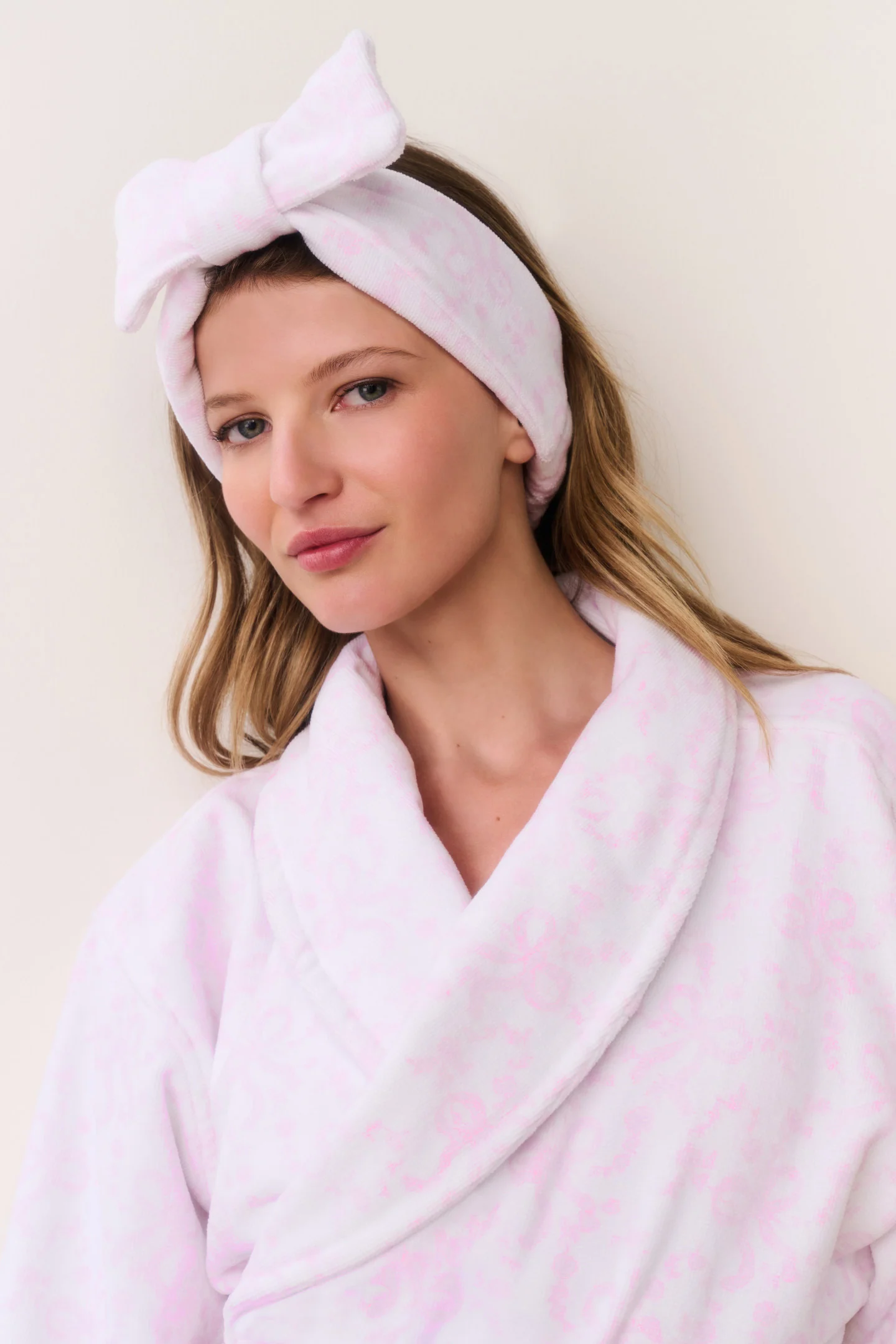 Bow Print Face Wash Beauty Headband