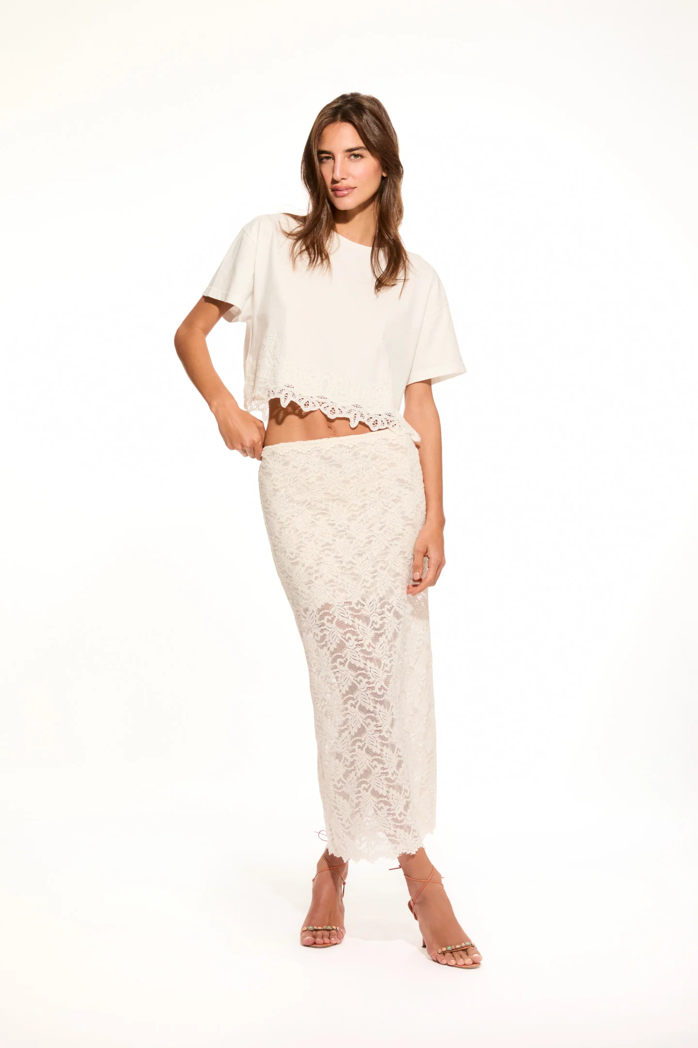 Clooney Stretch Lace Maxi Skirt