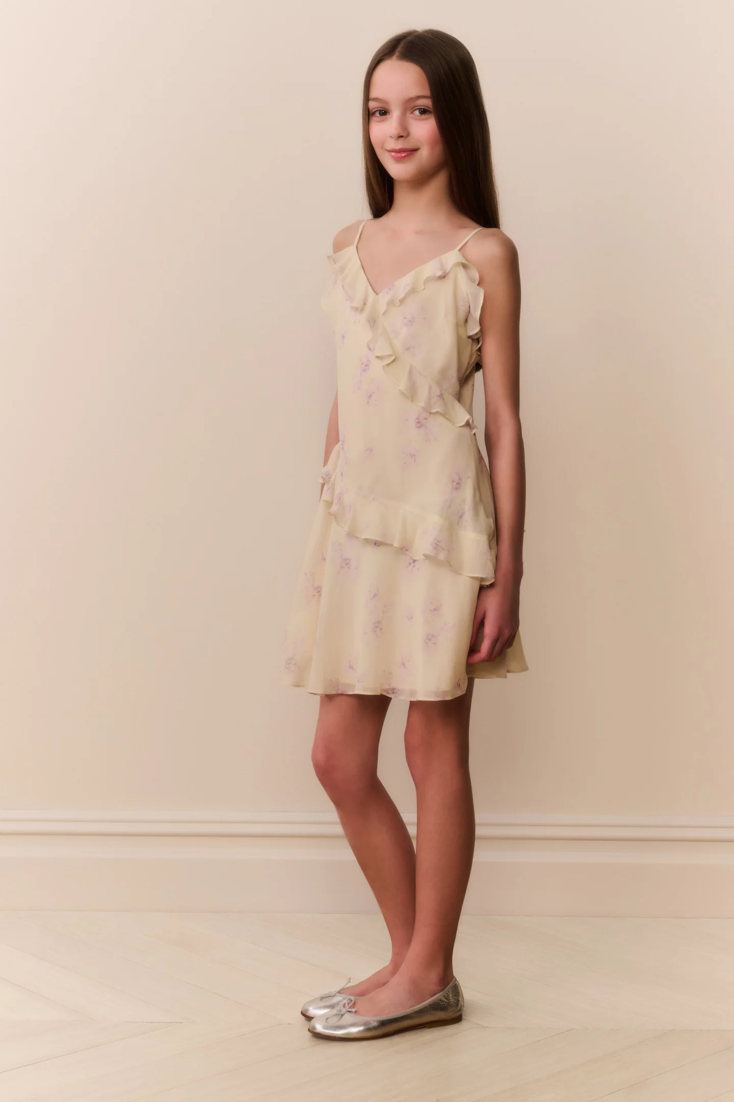 Tween Lomina Floral Chiffon Dress