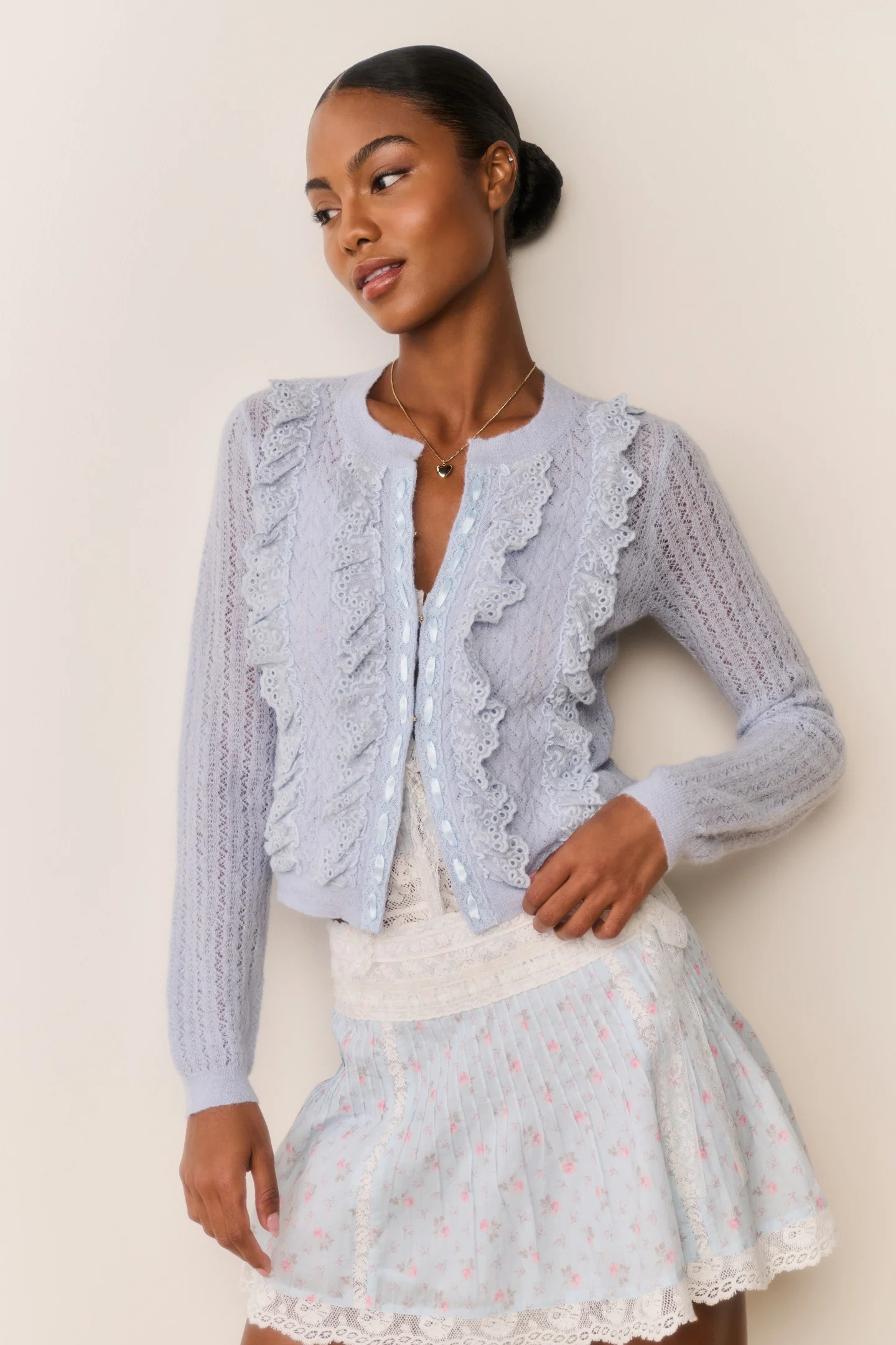 Solena Floral Cotton Mini Skirt