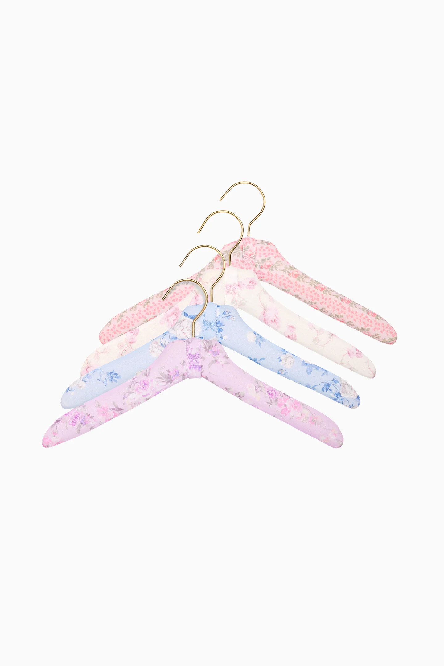 Heirloom Print Fabric Hangers - Set Of 4