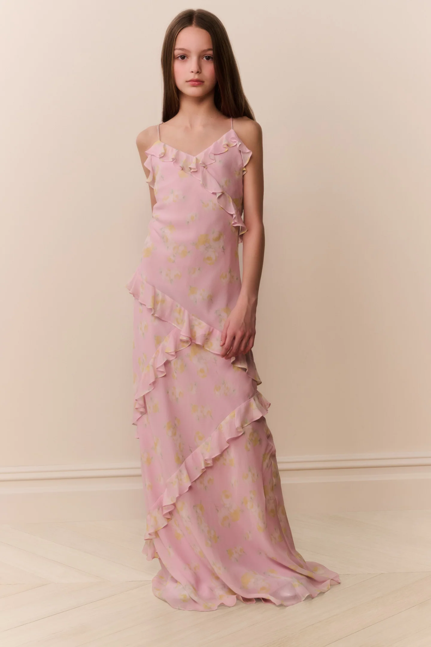 Tween Rialto Floral Chiffon Dress