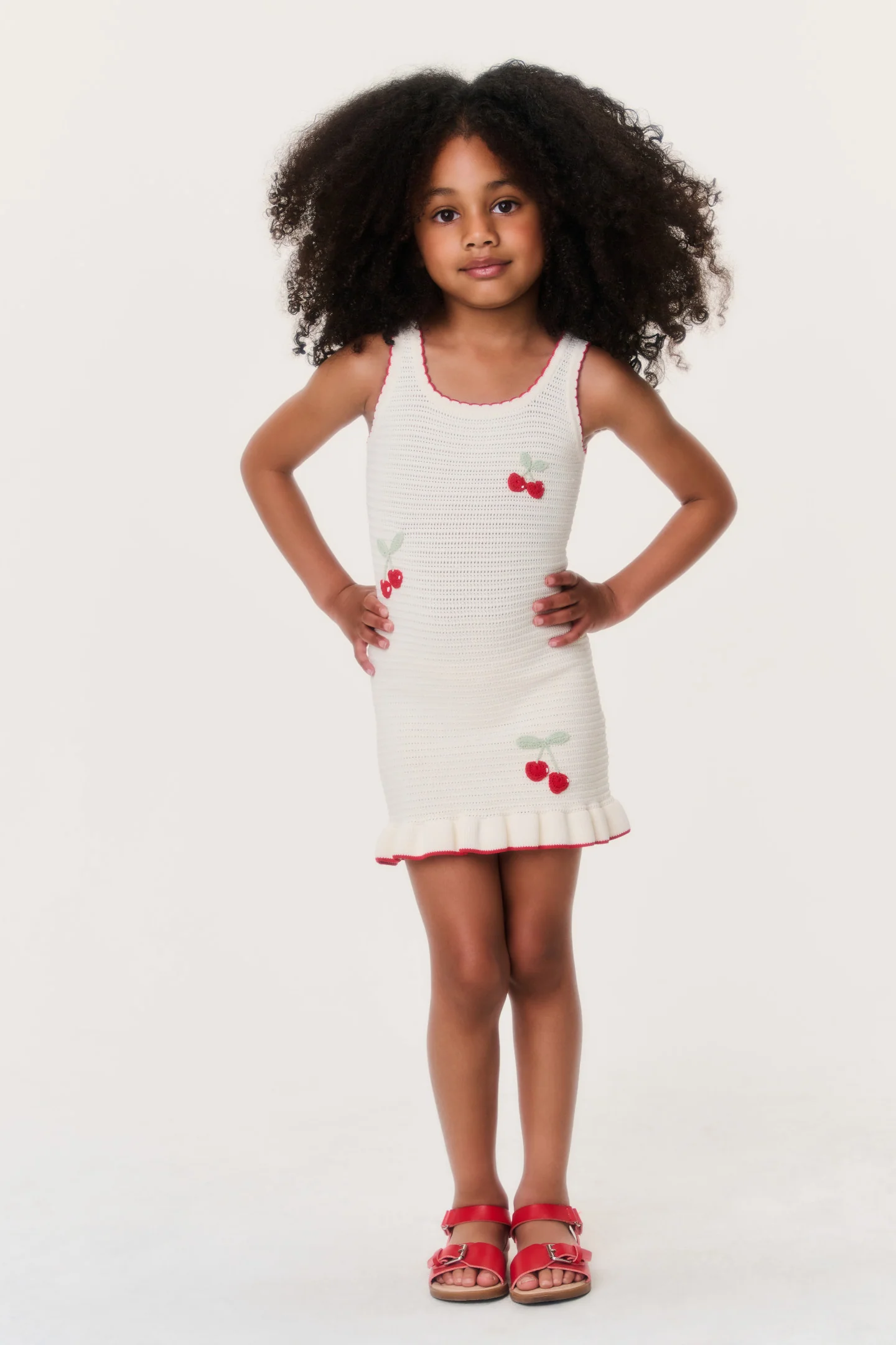 Little Girls Ottie Cherry Dress