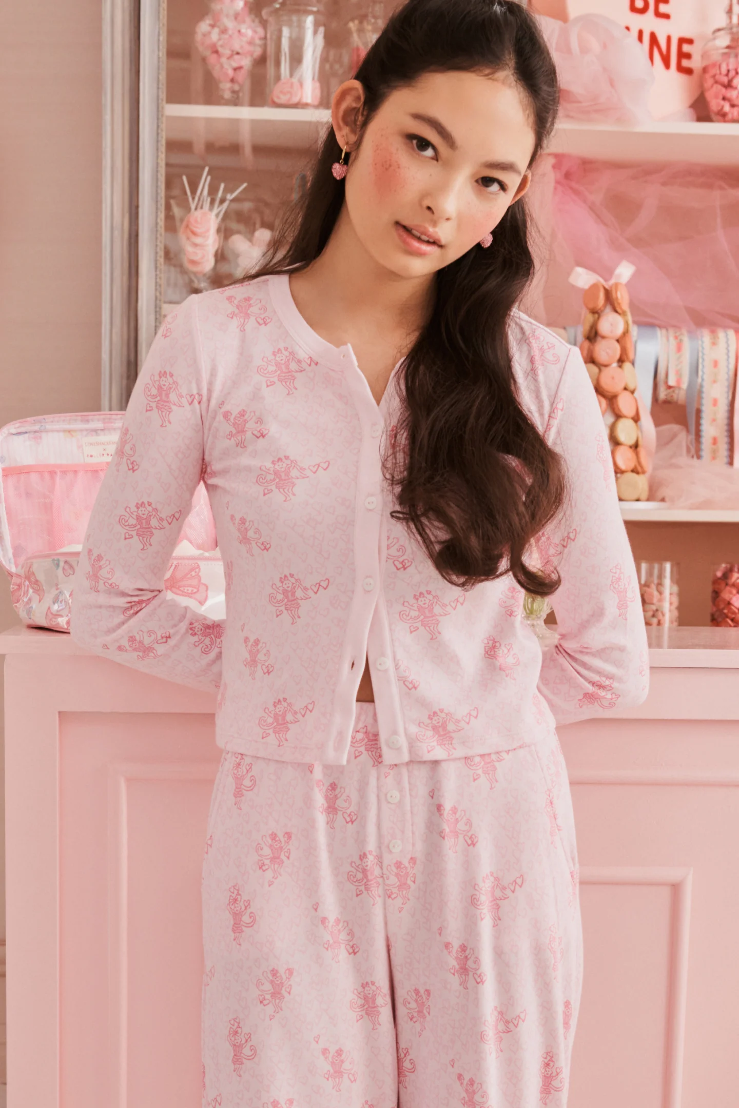 LoveShackFancy x Roller Rabbit Hearts Nessa Cardigan LoveShackFancy x Roller Rabbit Hearts Nessa Cardigan