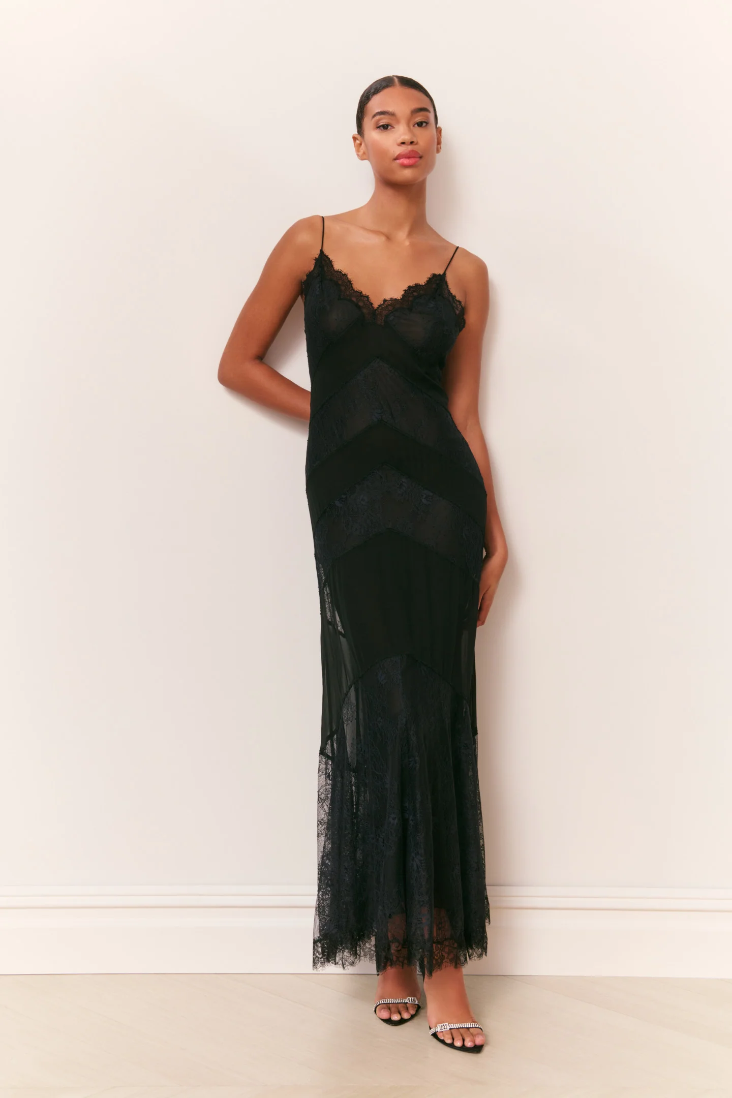 Astra Silk Lace Maxi Dress