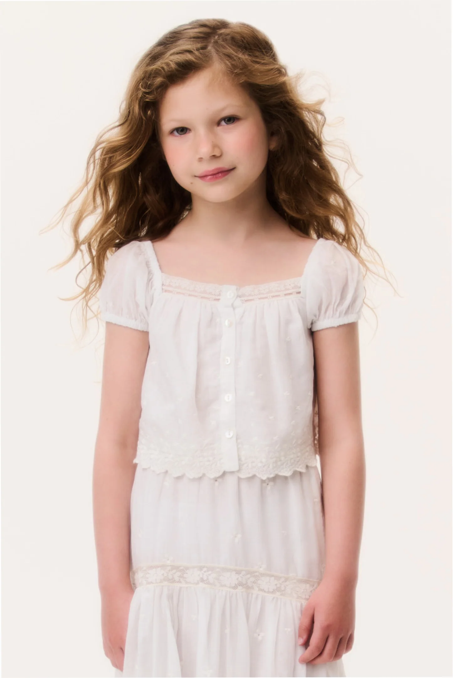 Little Girls Cotton Lace Leonna Top