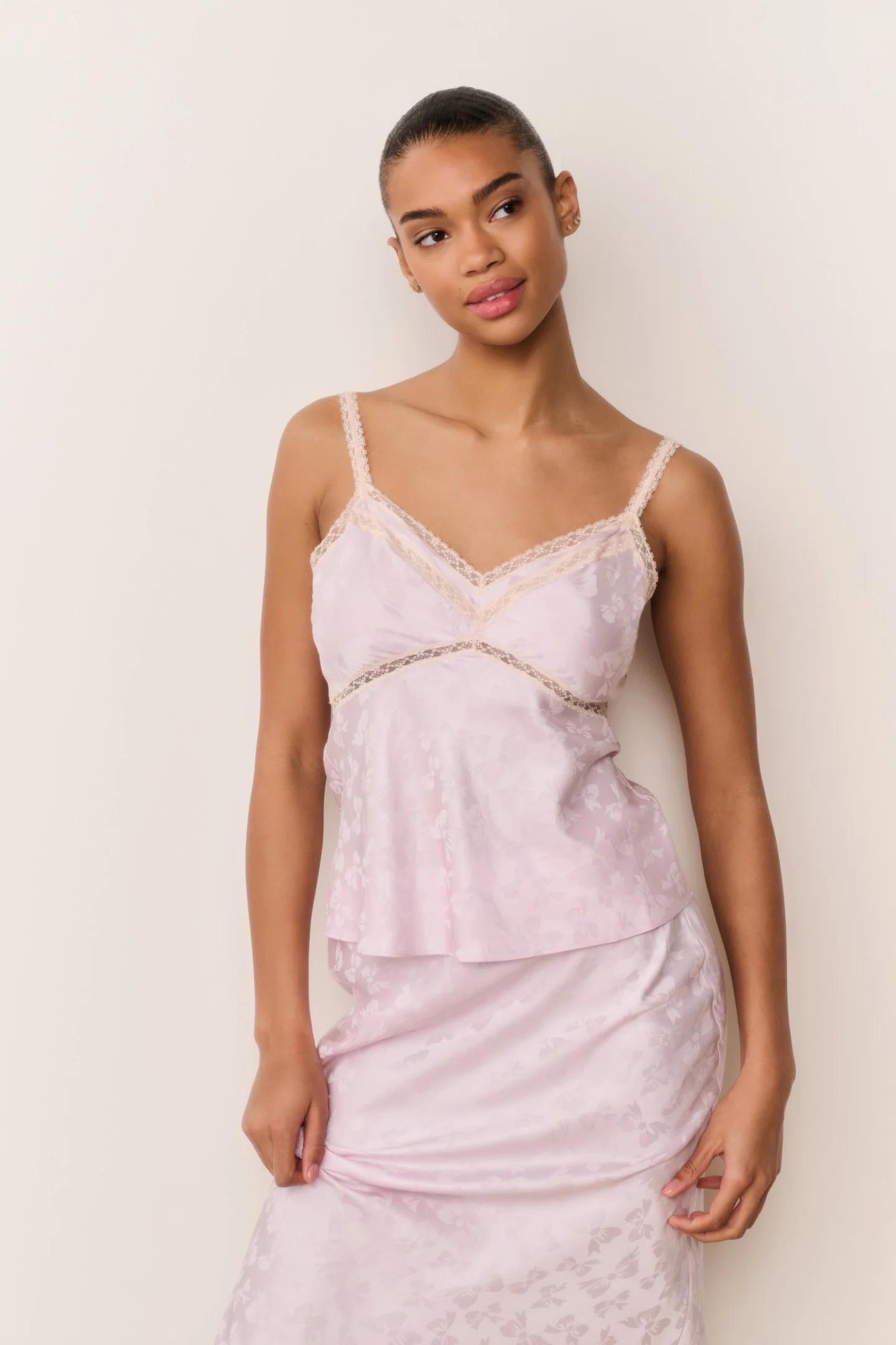 Lirena Silk-Blend Bow Jacquard Top