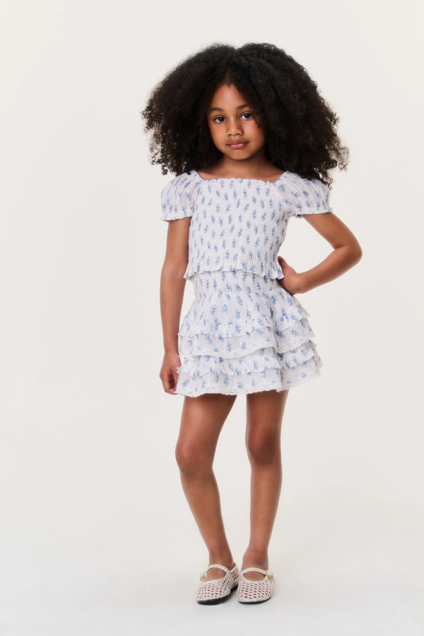 Little Girls Indigo Cloud Billie Skirt