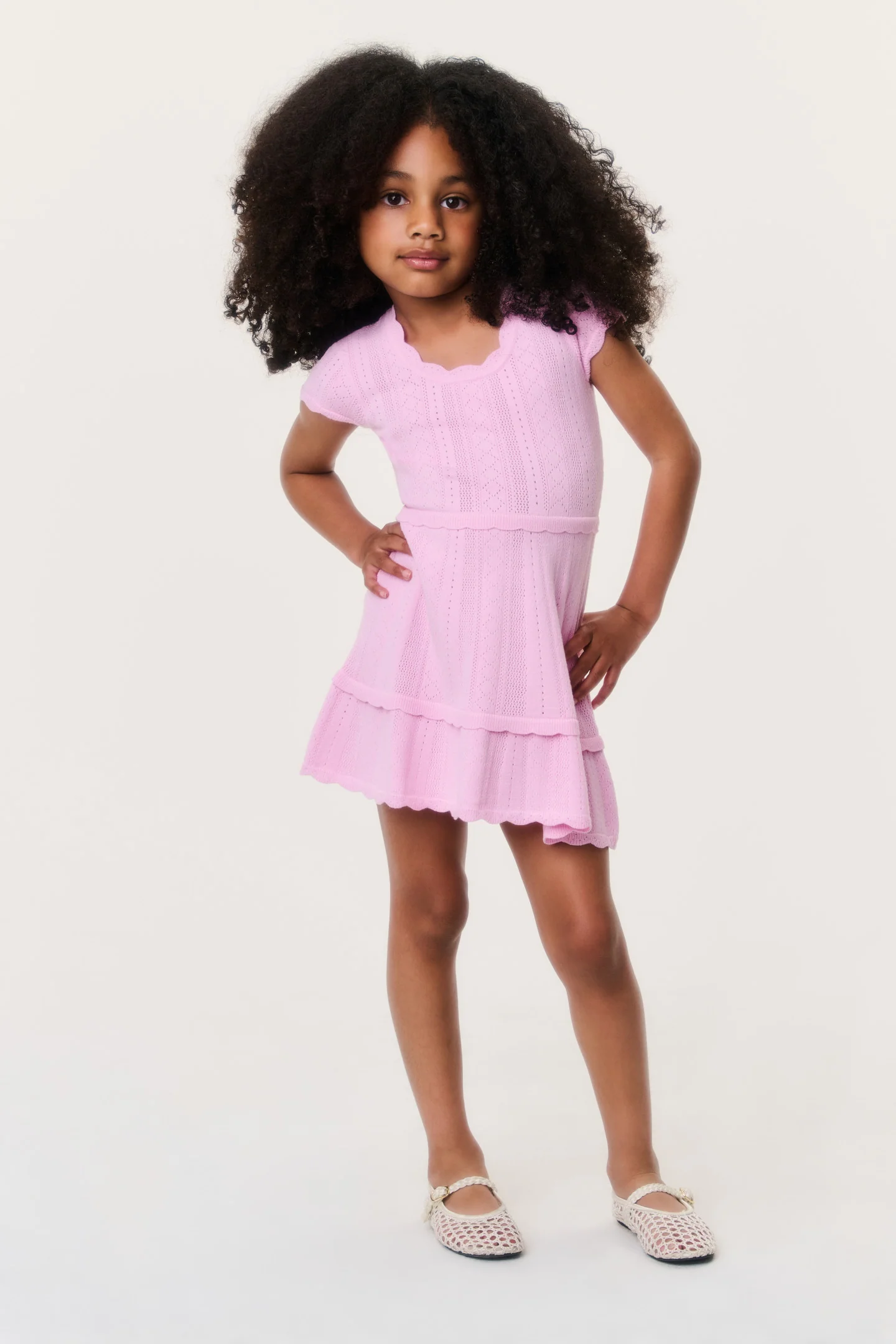 Little Girls Stretch Pointelle Jovie Dress