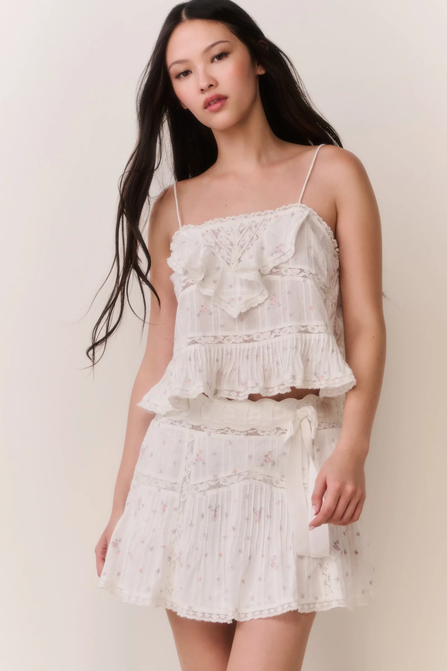 Ondeline Floral Embroidered Cotton Top