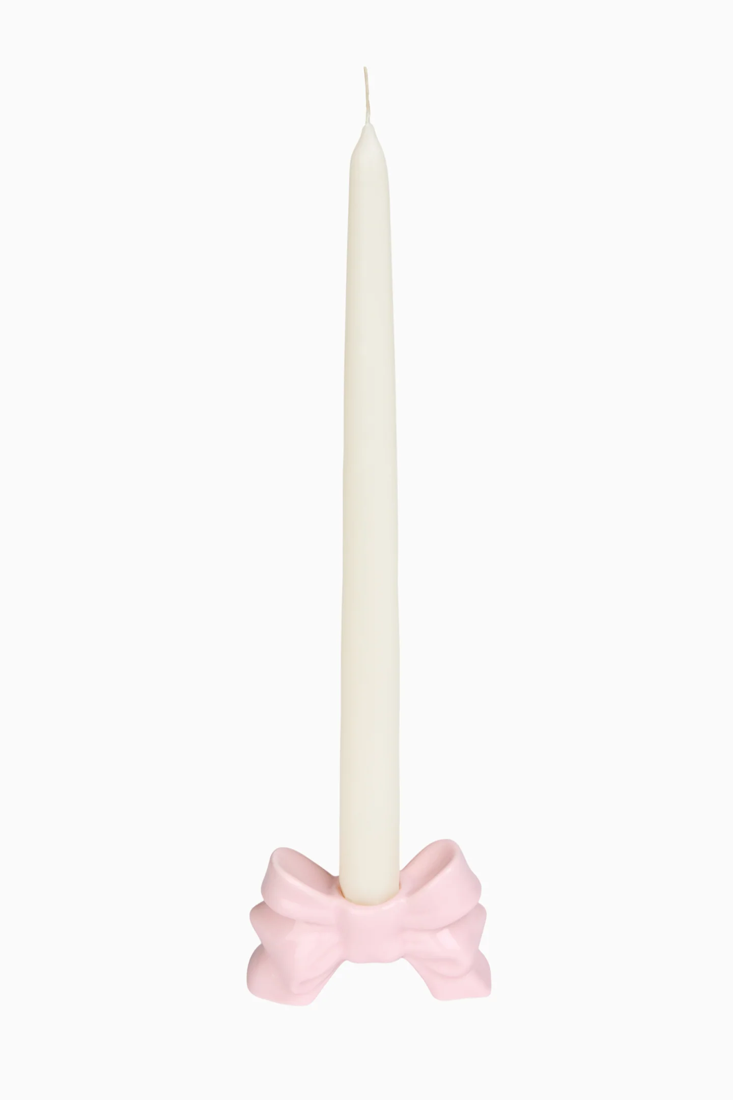 Porcelain Bow Candlestick Holder - Set Of 2
