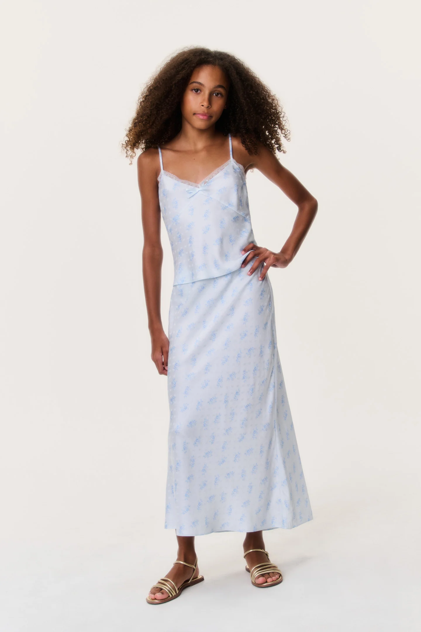 Tween Silk-Blend Kalo Skirt