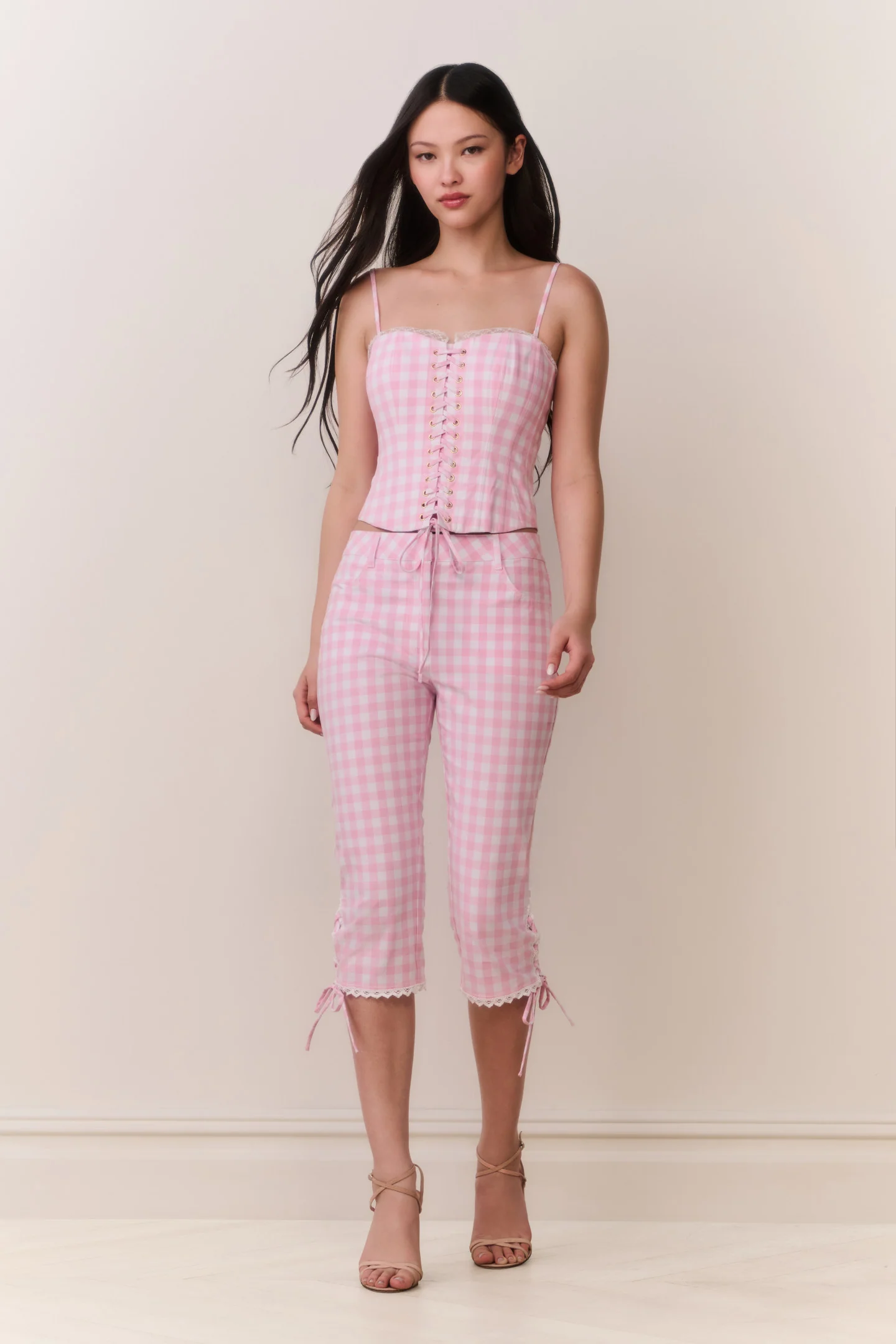 Bensen Cotton Gingham Bustier