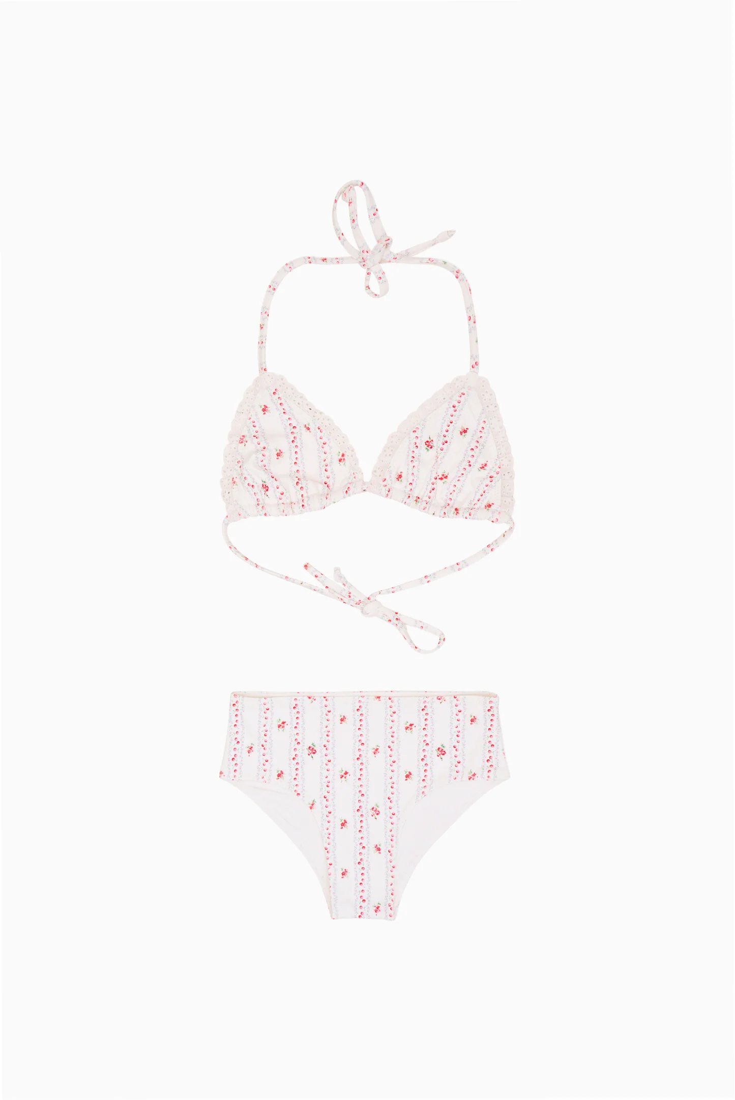 Little Girls Cherry Stripe Finnie Bikini