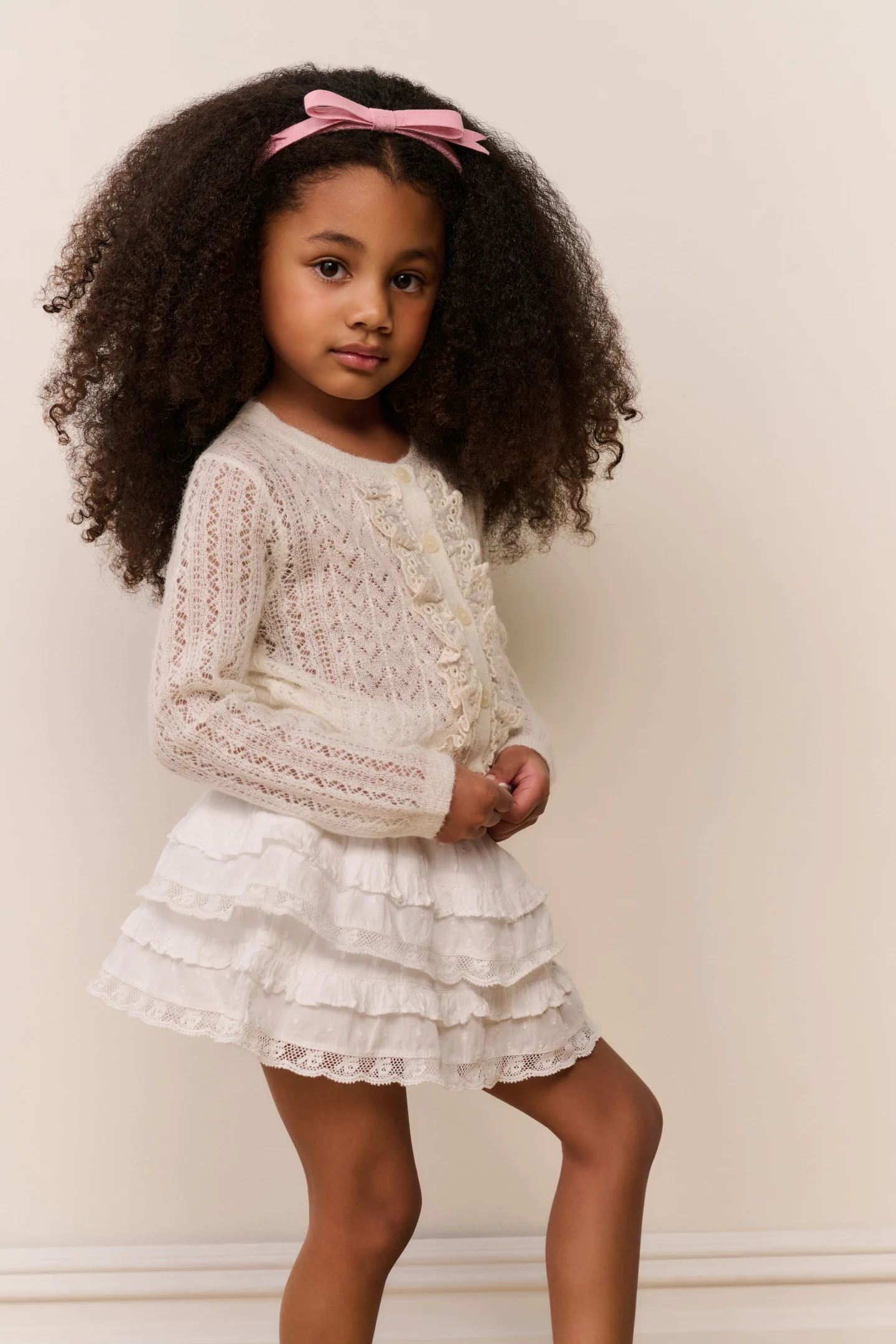 Little Girls Kena Alpaca-Wool Cardigan