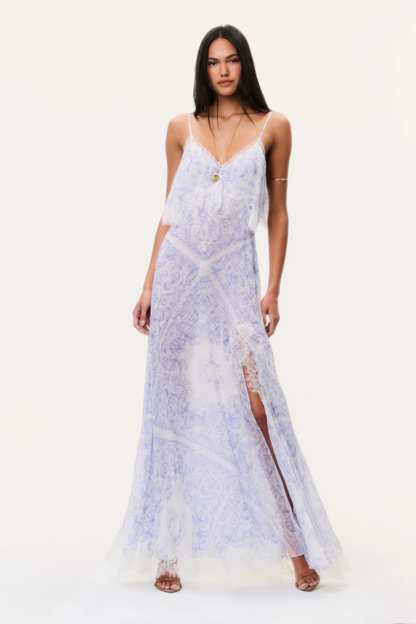 Stelline Sheer Silk Maxi Dress