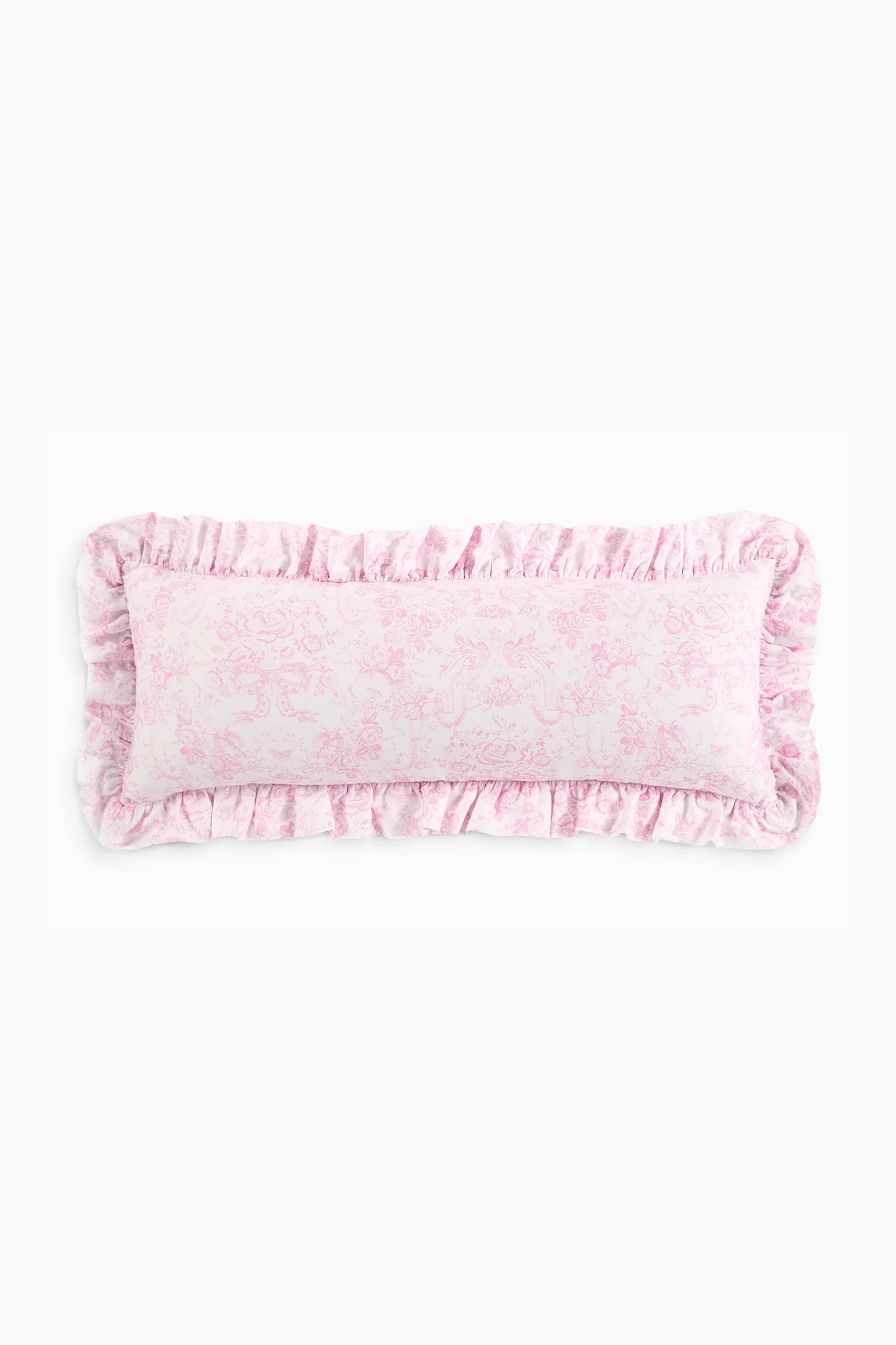 Lumbar Toile Print Ruffle Pillow Lumbar Toile Print Ruffle Pillow